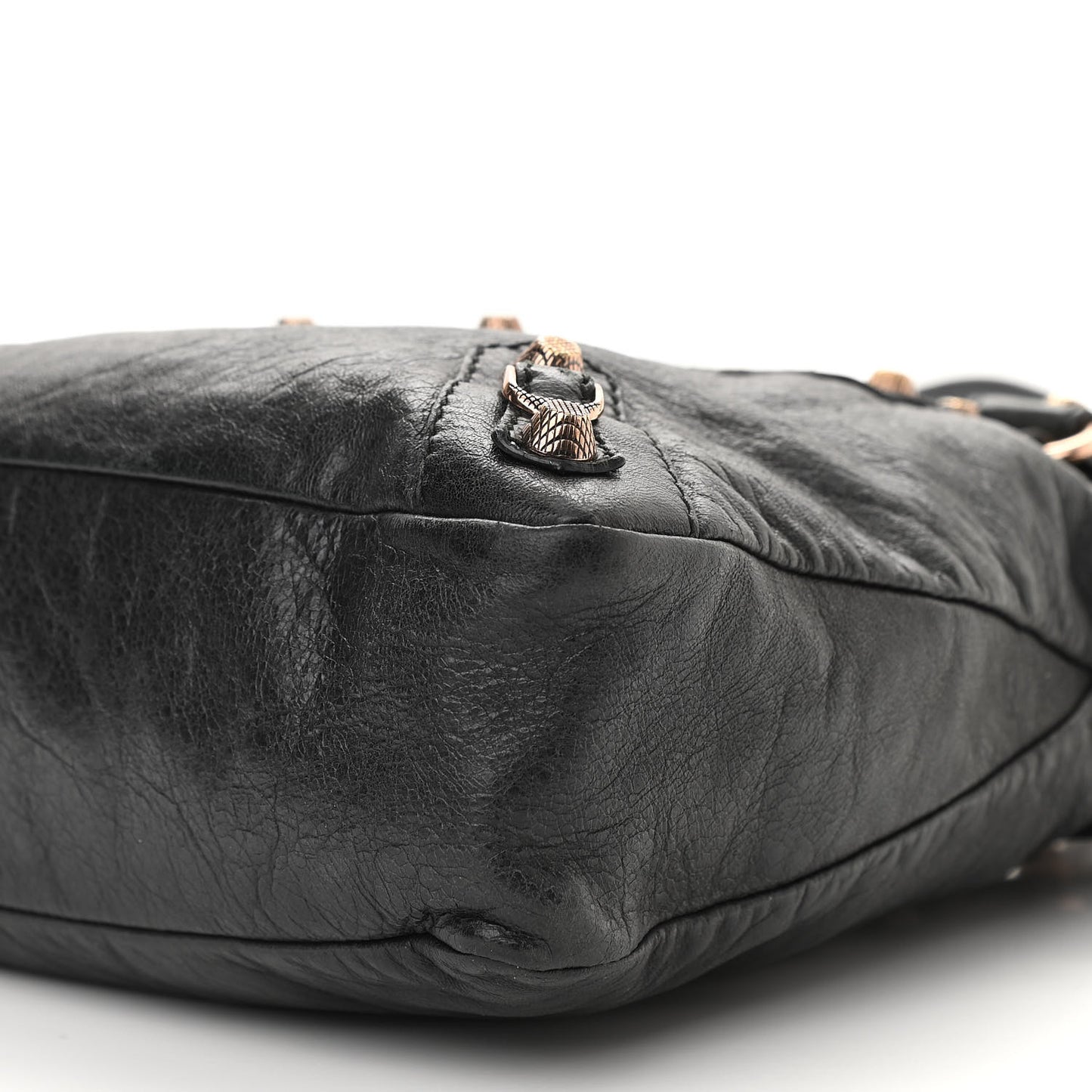 Agneau Giant 12 Rose Gold Hardware Town Black
