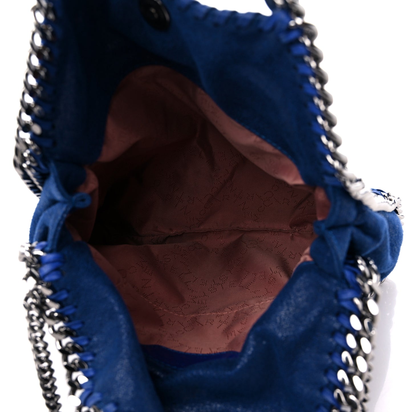 Shaggy Deer Mini Falabella Fold Over Tote Blue