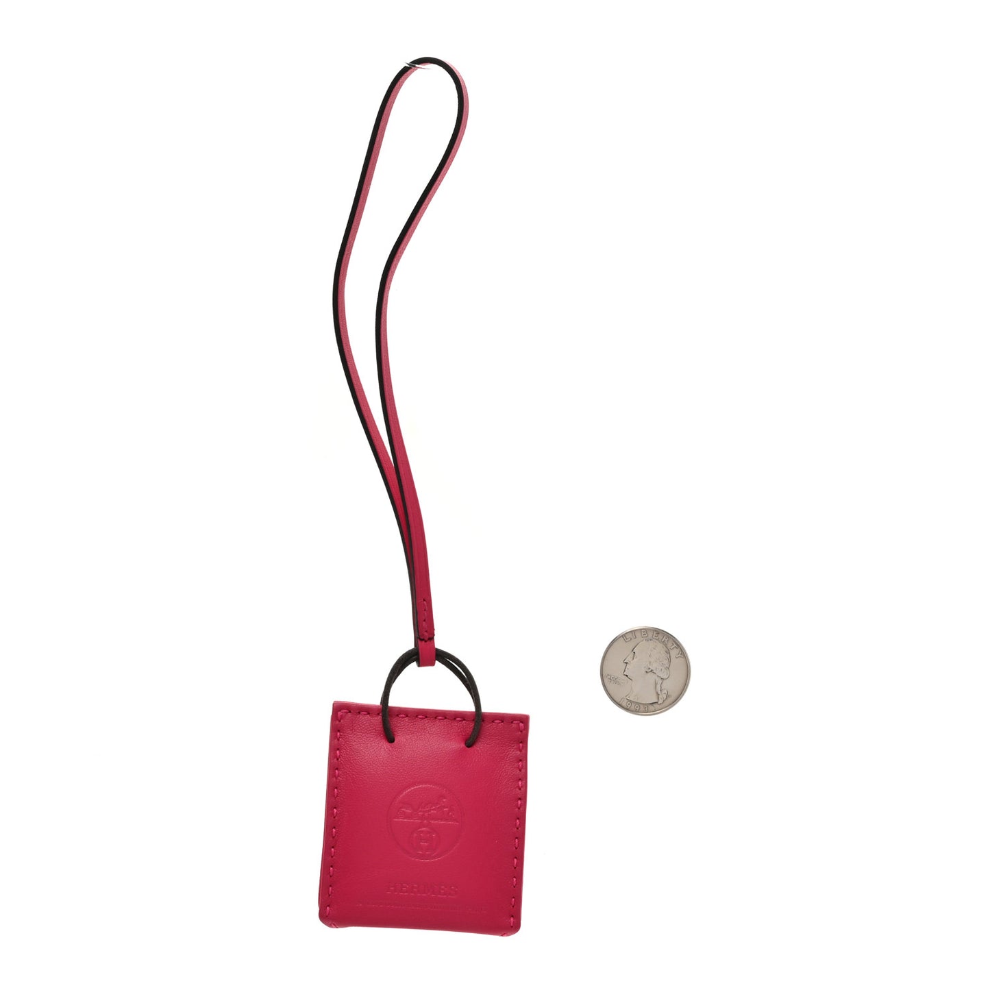 Milo Lambskin Swift Shopping Bag Charm Rose Mexico