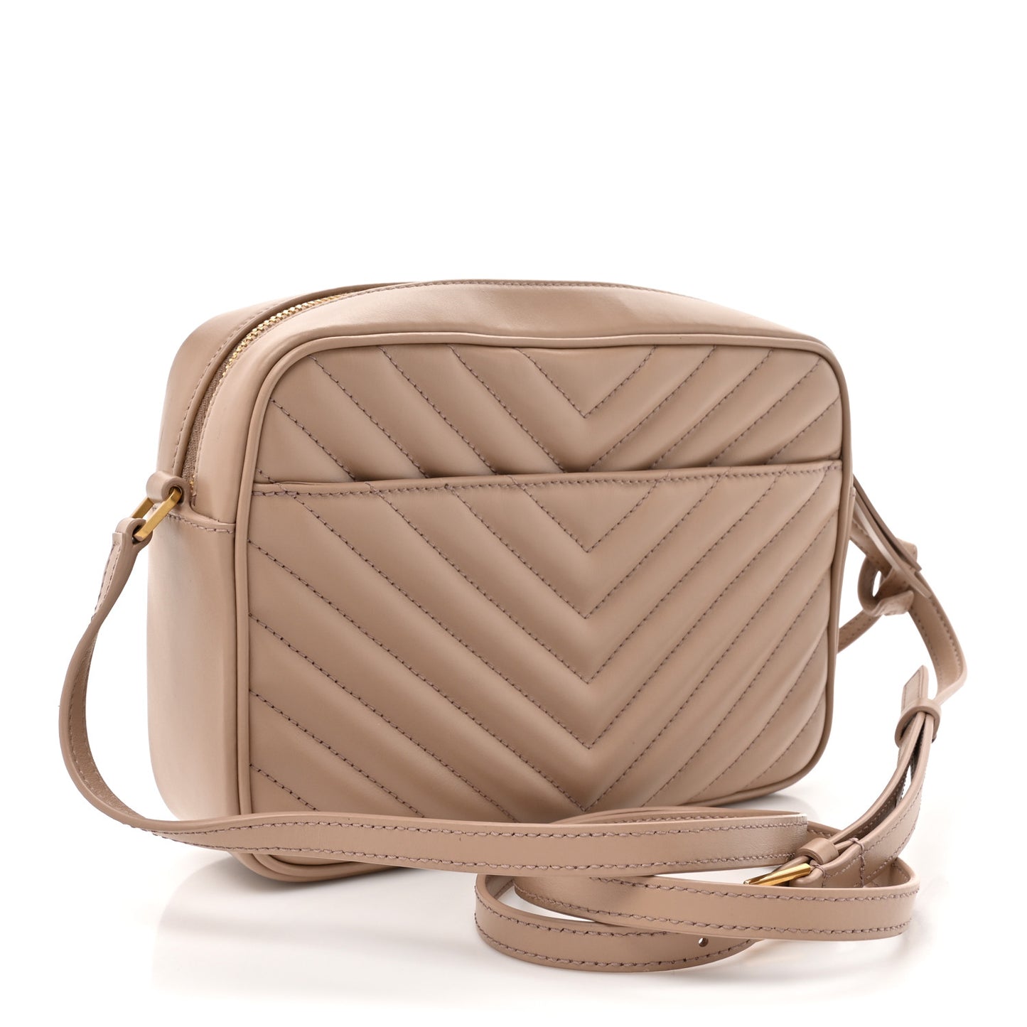 Calfskin Matelasse Monogram Lou Camera Bag Dark Latte