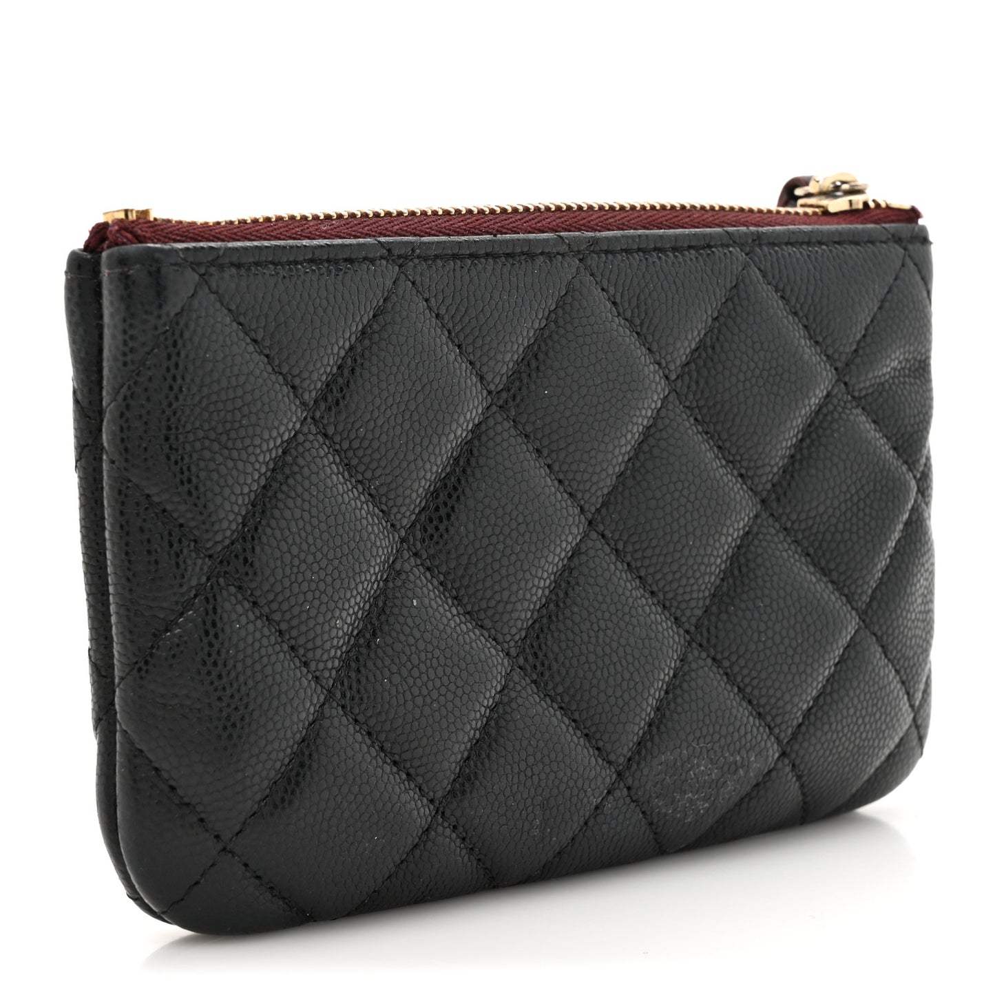 Caviar Quilted Small Pouch Black