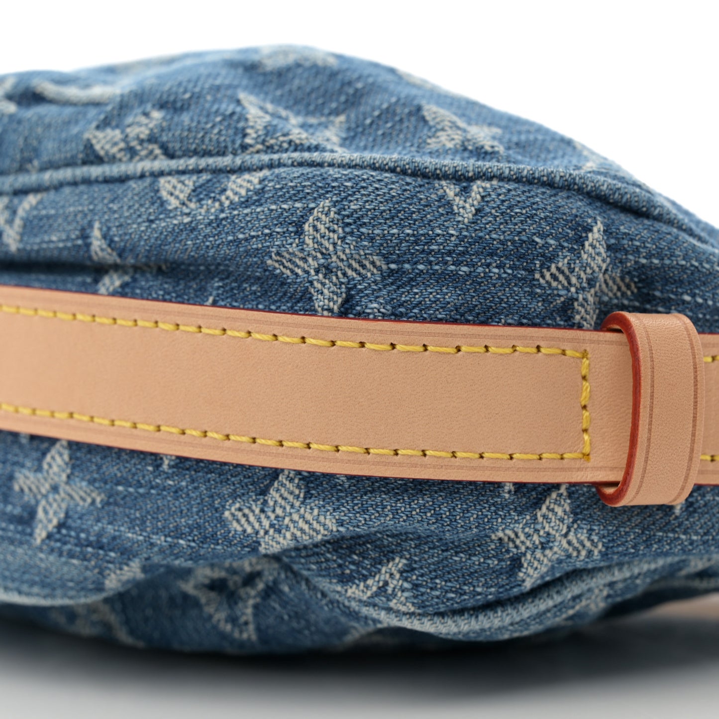 Monogram Denim Croissant MM Blue