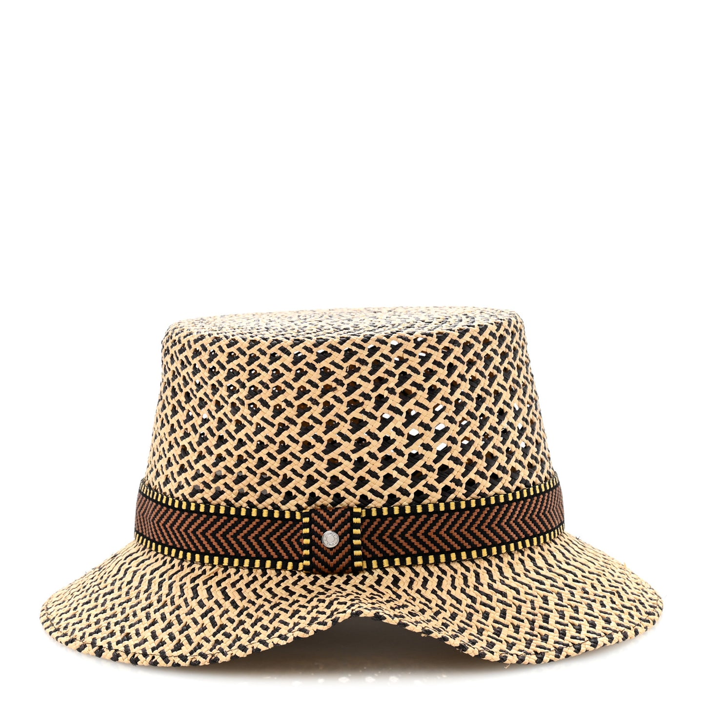 Straw Adele Panama Hat 58 Naturel Marron Jaune