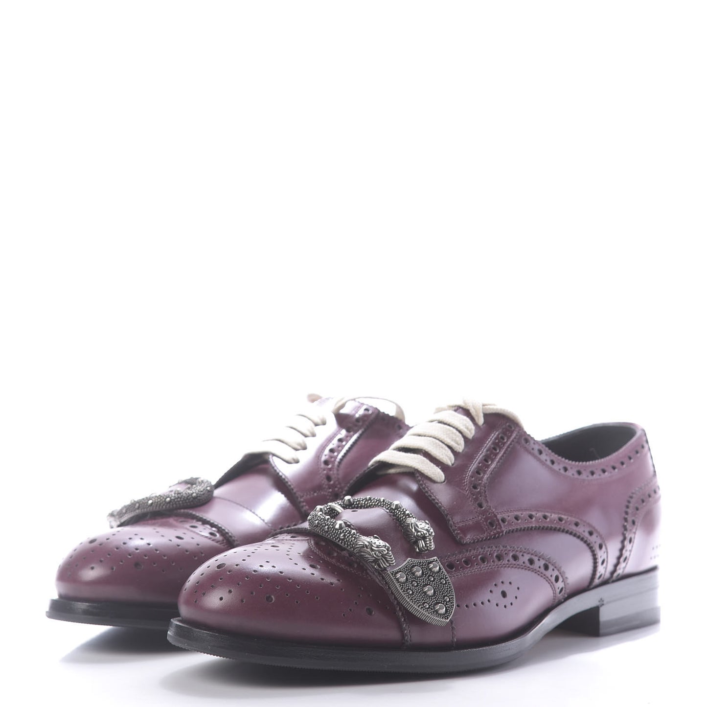Calfskin Bee Embroidered Mens Queercore Brogue Derby Shoes 9.5 Bordeaux