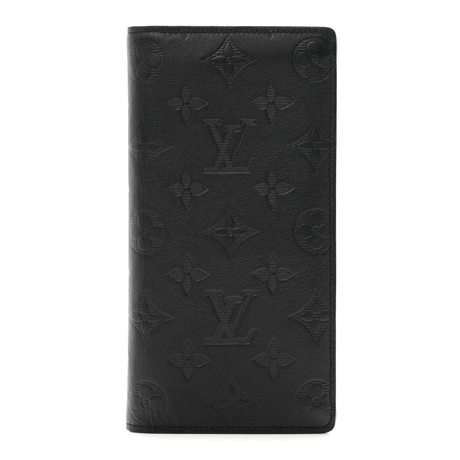 Louis Vuitton Calfskin Monogram Shadow Brazza Wallet Black 1 of 7