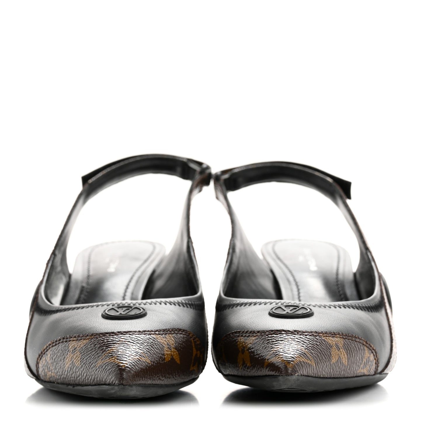 Patent Monogram Archlight Slingback Pumps 38 Black