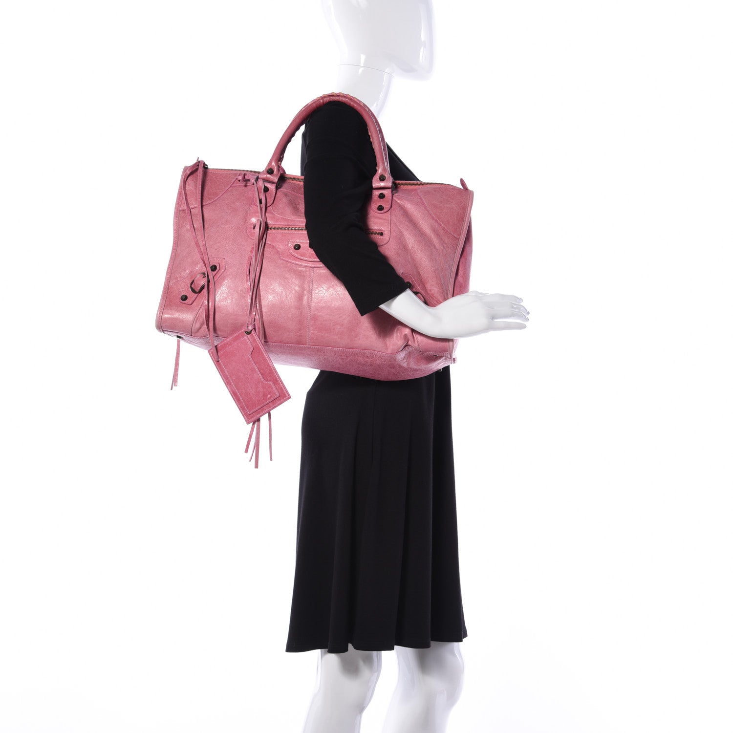 Balenciaga Chevre Classic Hardware Work Bubblegum 2 of 9