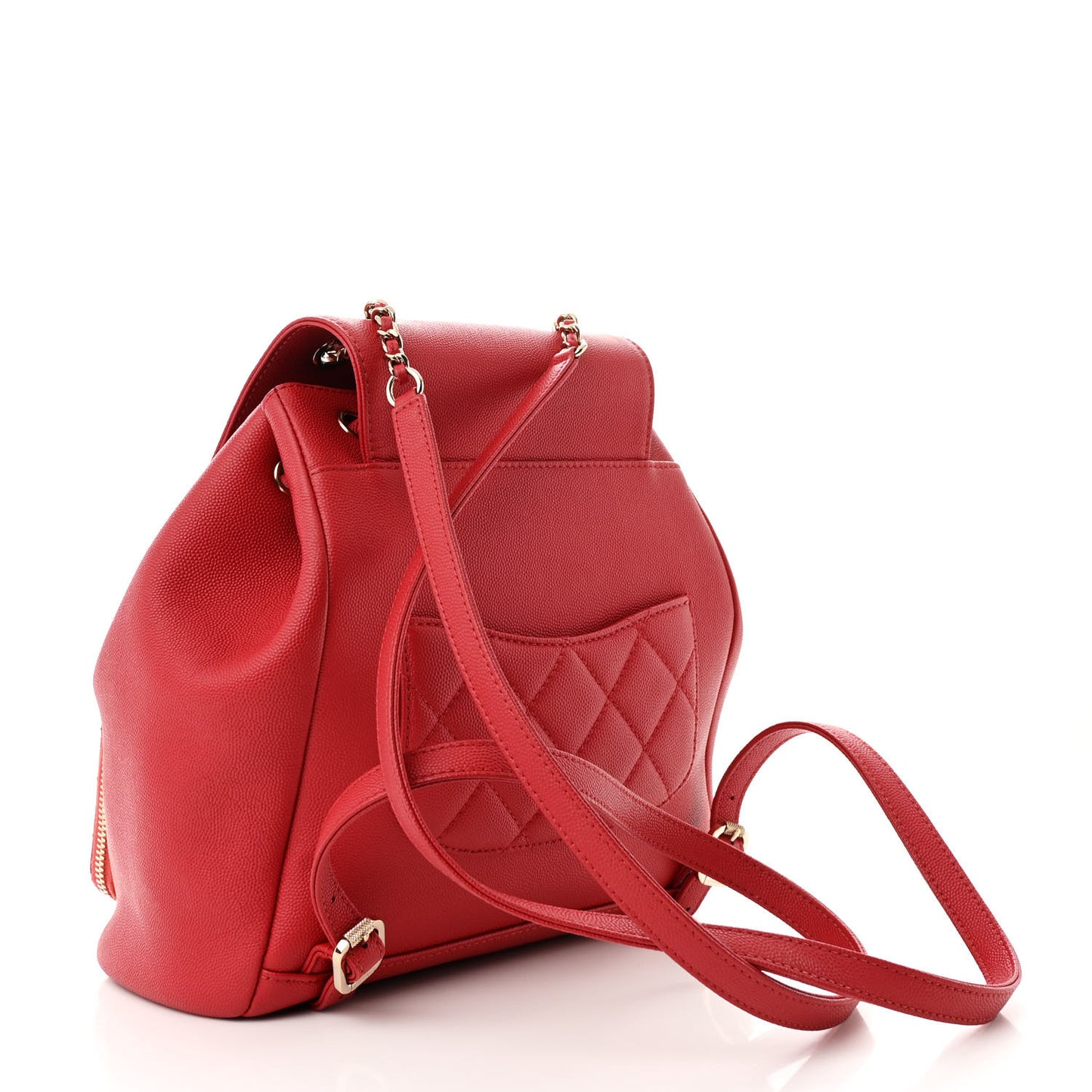 Caviar Quilted Business Affinity Backpack Red