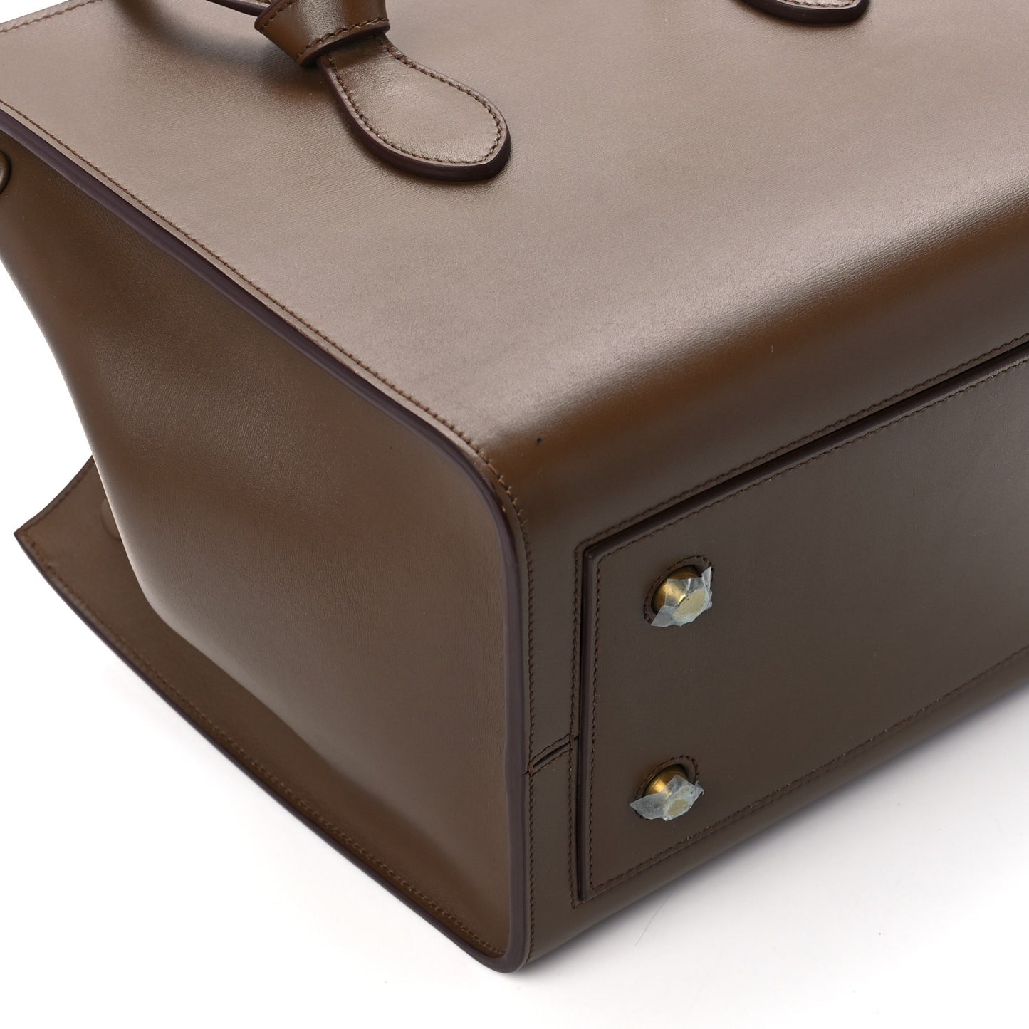 Palmelato Calfskin Mini Tie Knot Tote Camel