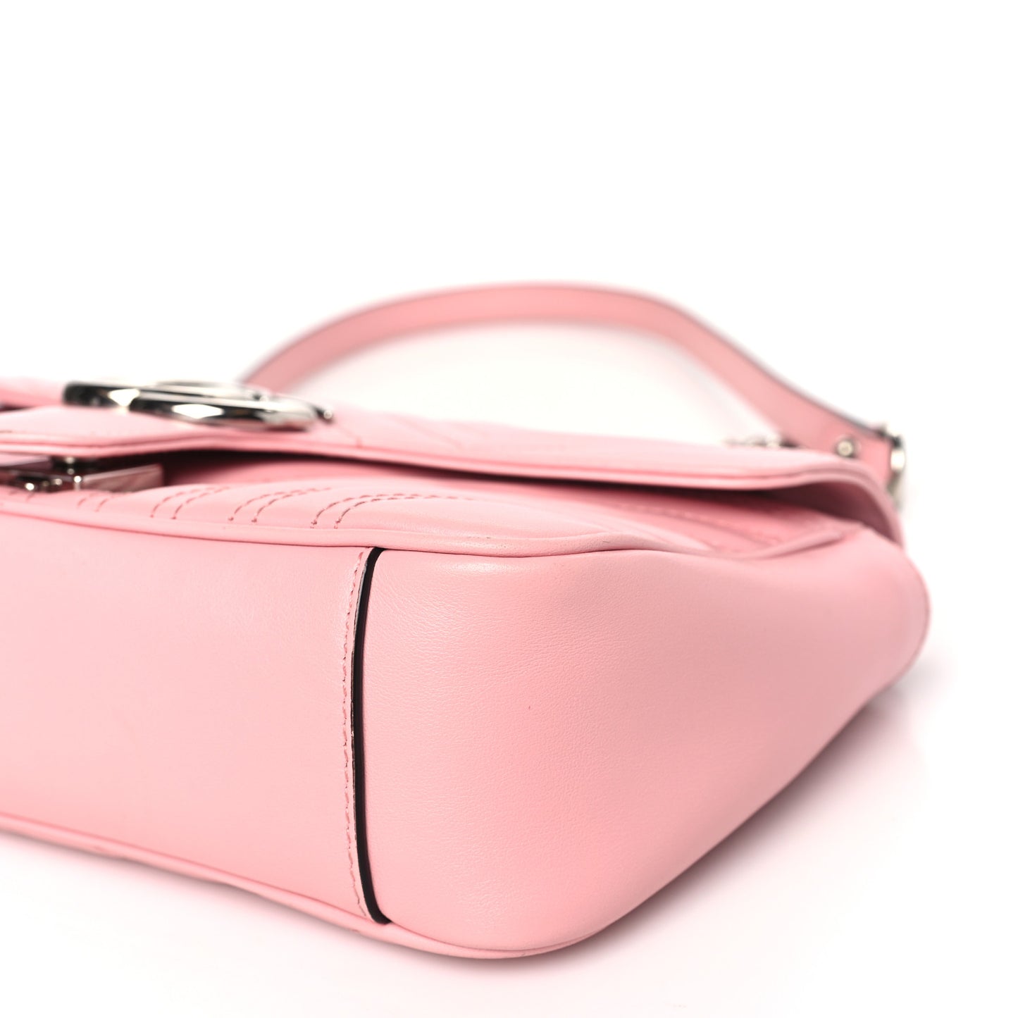 Calfskin Matelasse Small GG Marmont Shoulder Bag Wild Rose
