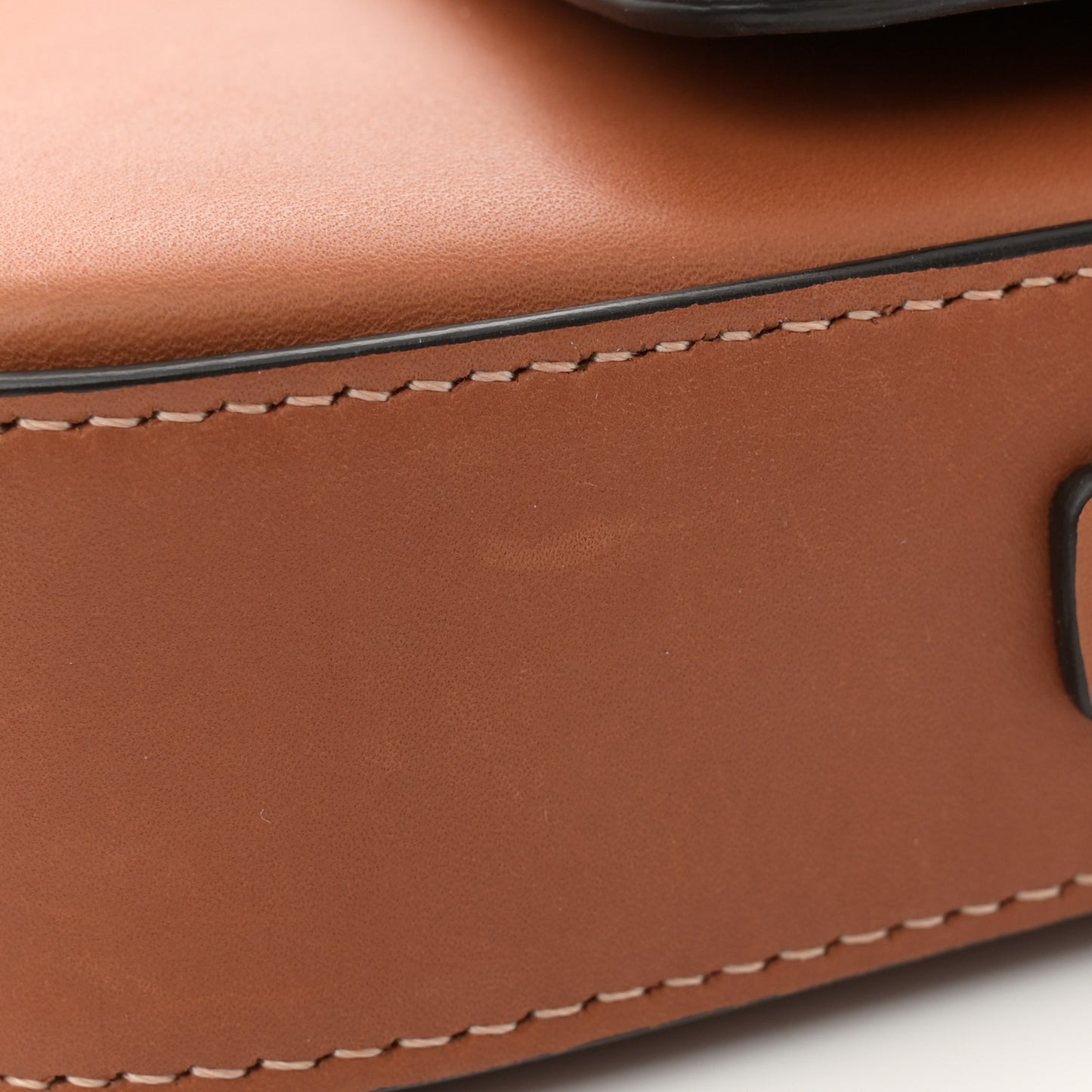 Shiny Calfskin Triomphe Shoulder Bag Tan