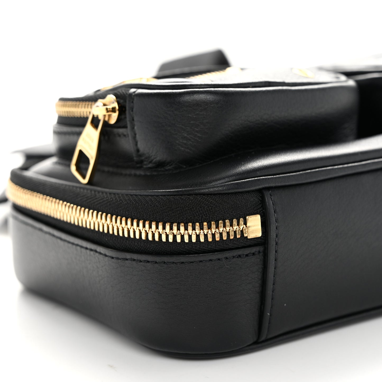 Calfskin Monogram Embossed Utility Crossbody Black