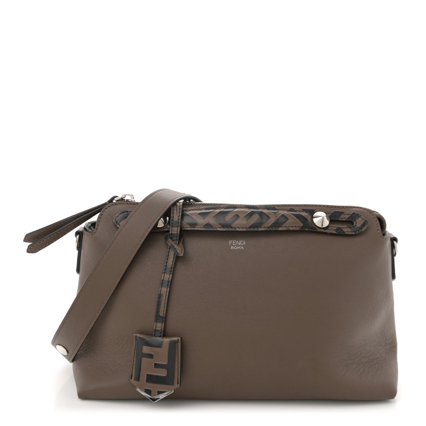 Vitello Dolce Bi-Color FF 1974 Embossed Medium By The Way Boston Bag Maya Black
