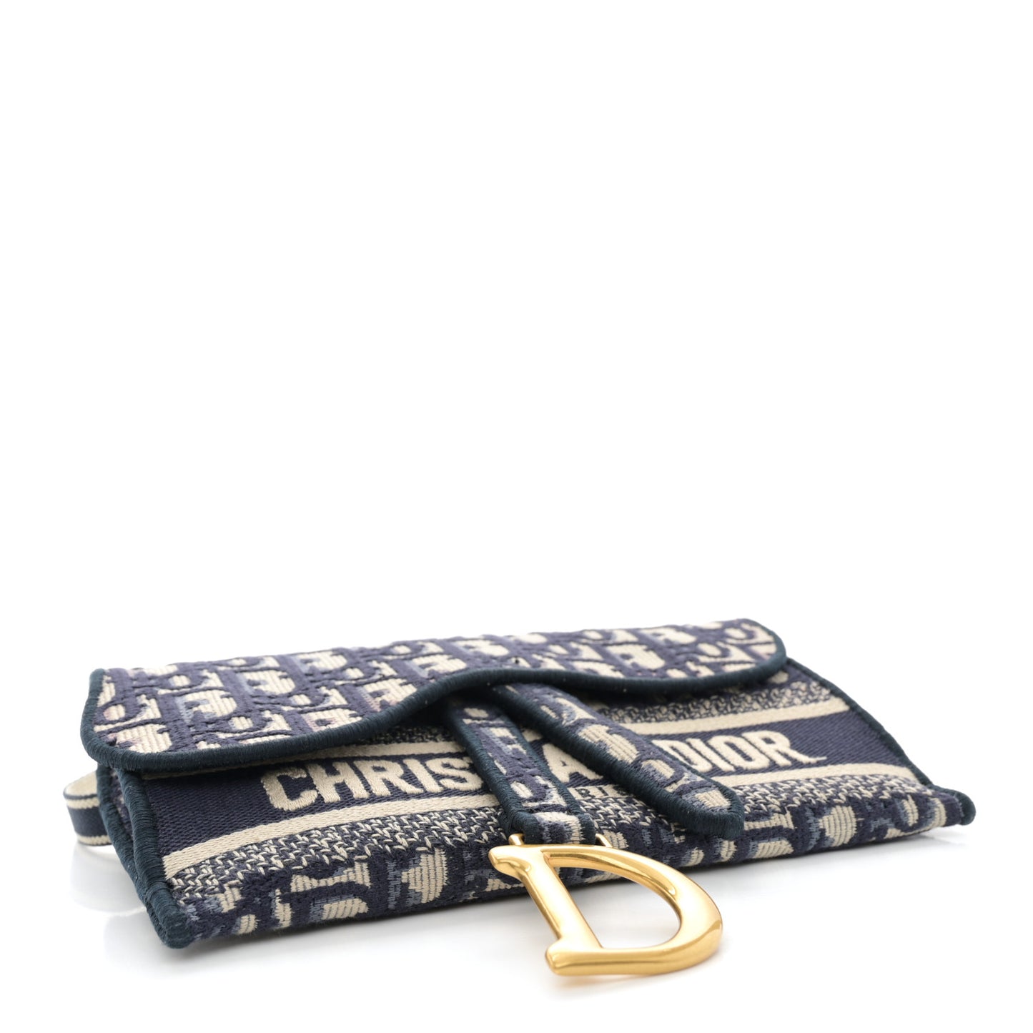 Oblique Slim Saddle Pouch Blue