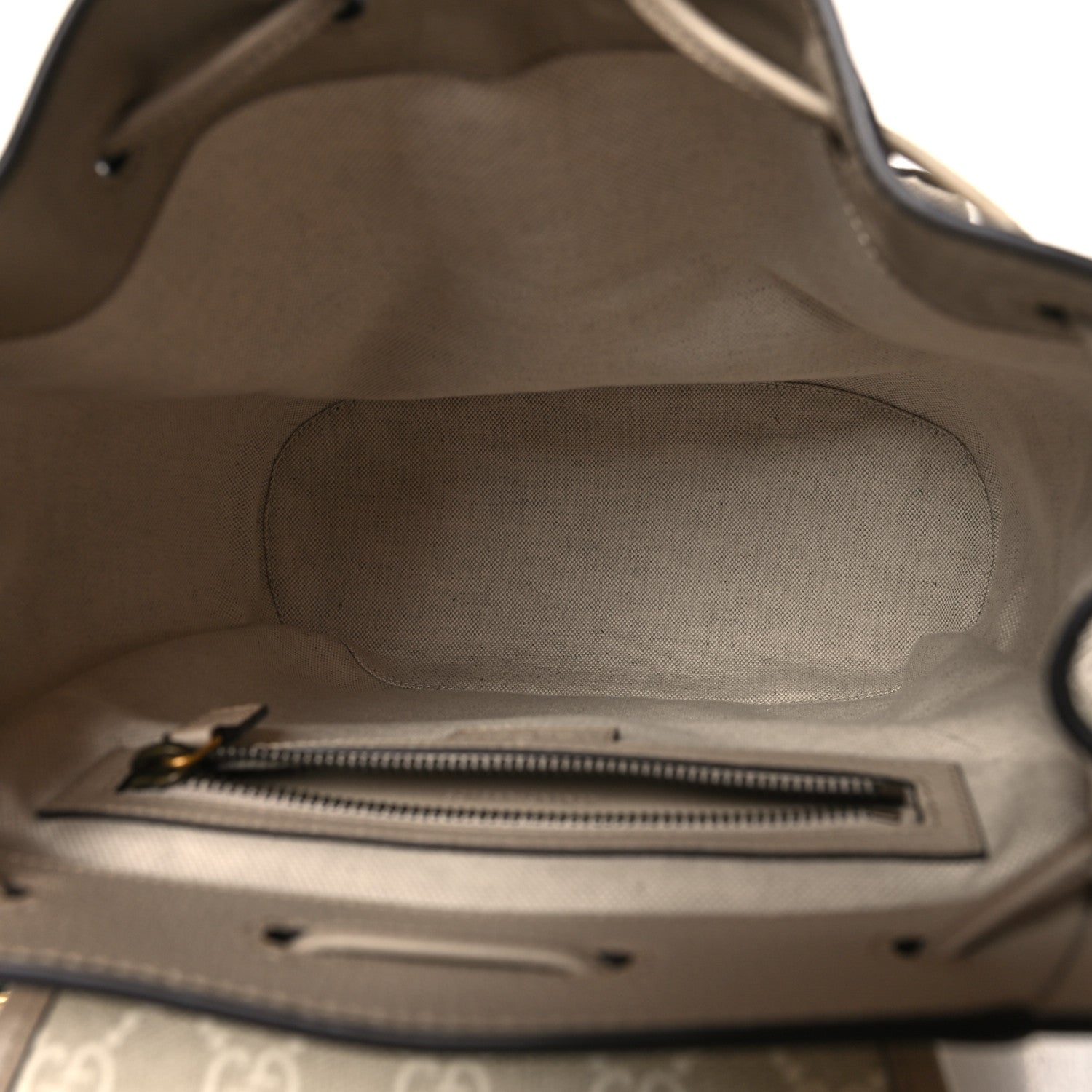 Gucci am Azalea Calfskin Retro Interlocking G Buckle Backpack Beige Mystic White 5 of 11