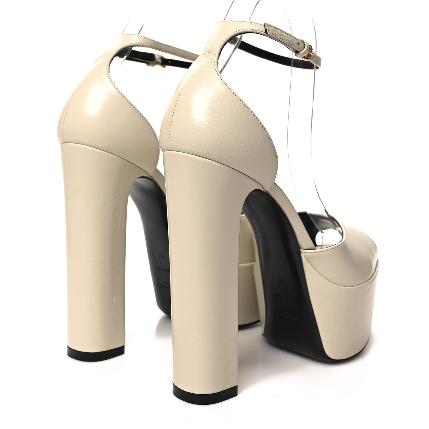 Lambskin Jodie Platform Sandals 37 Pearl