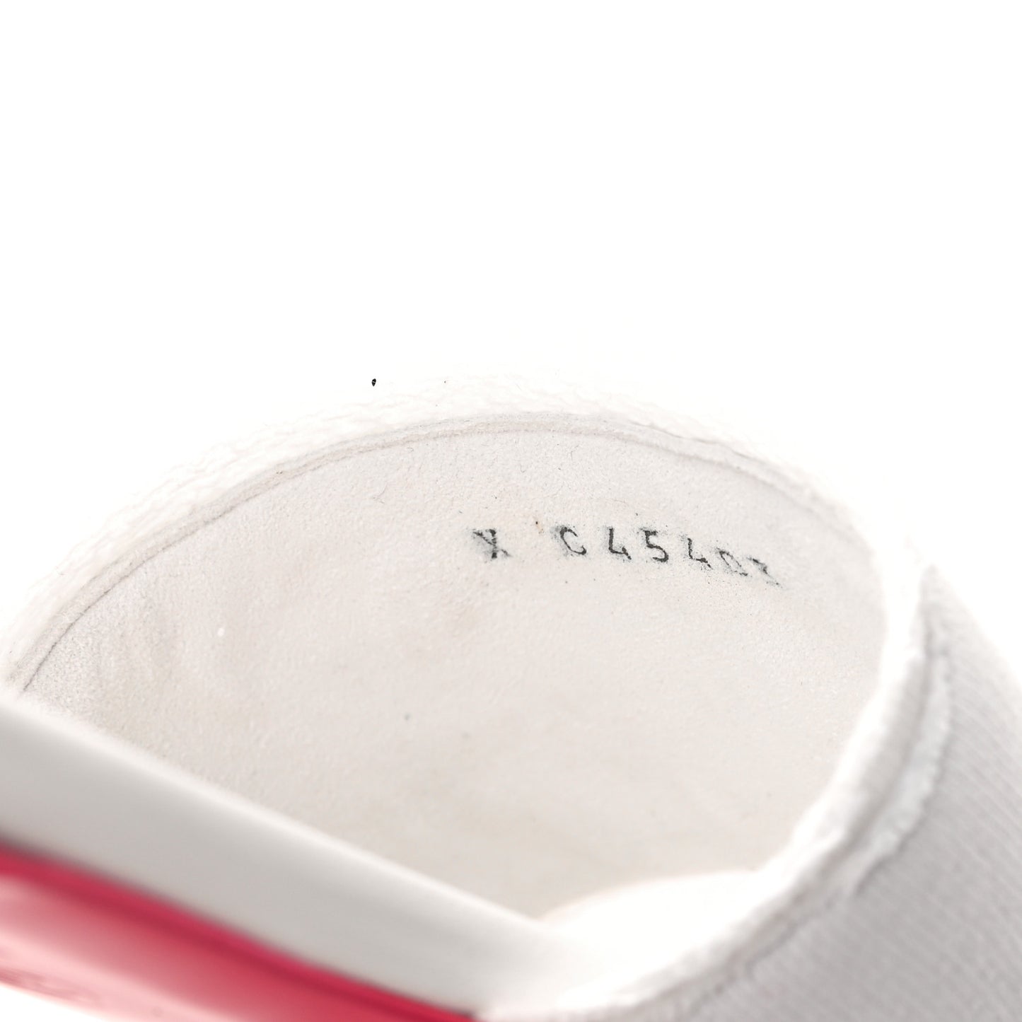 Jersey Knit CC Mules 37 White Fuchsia