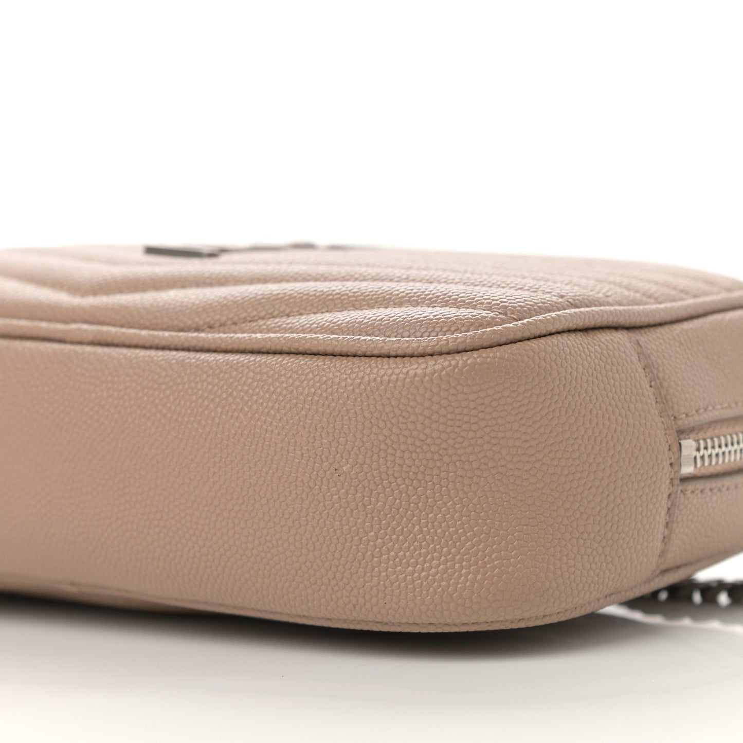 Grain De Poudre Matelasse Monogram Mini Lou Camera Bag Dark Latte