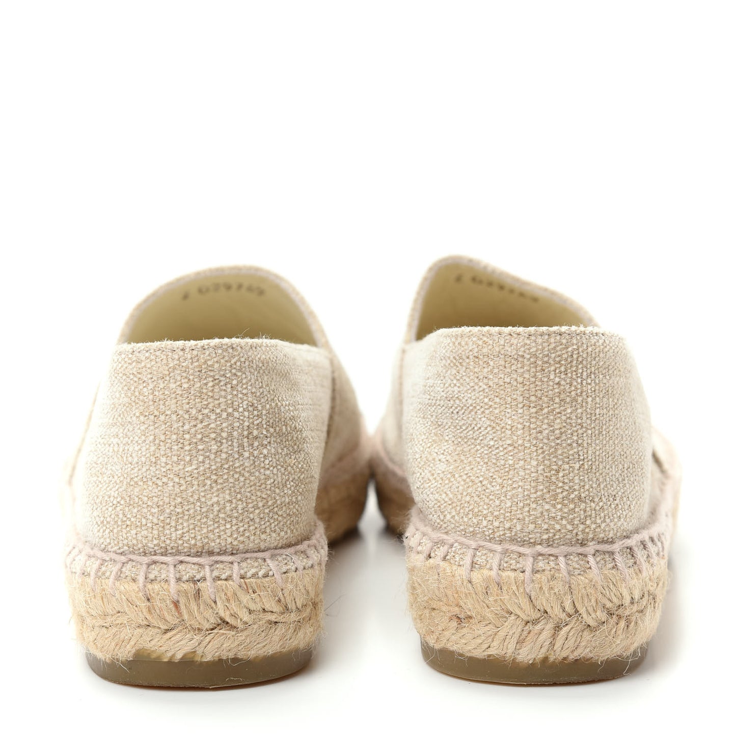 Toile Sequin CC Espadrilles 37 Beige Black