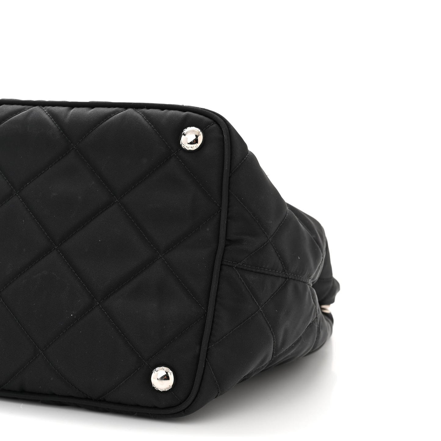 Nylon Tessuto Impuntu Quilted Tote Black