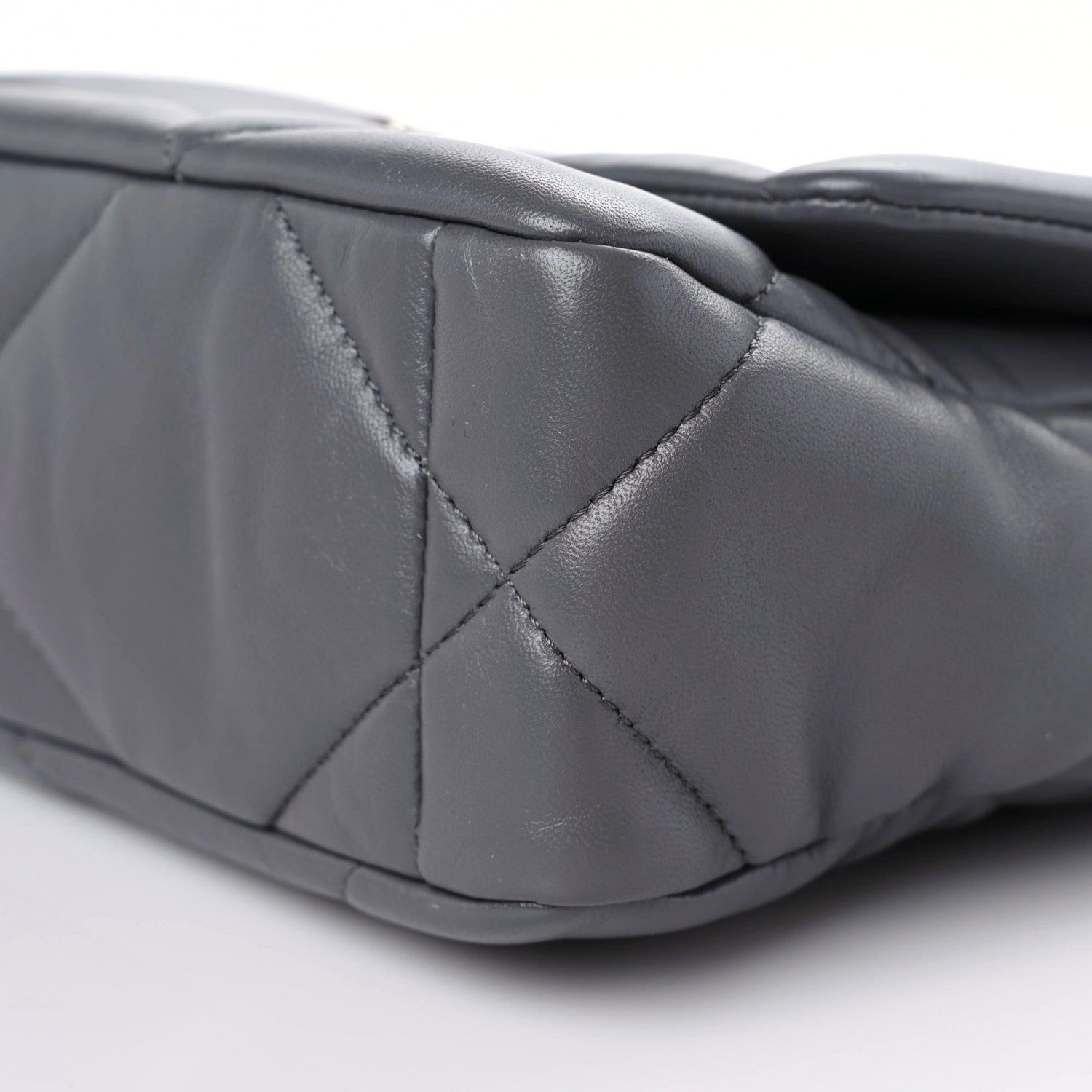 Chanel Lambskin Quilted Medium Chanel 19 Flap Dark Grey 6 of 9