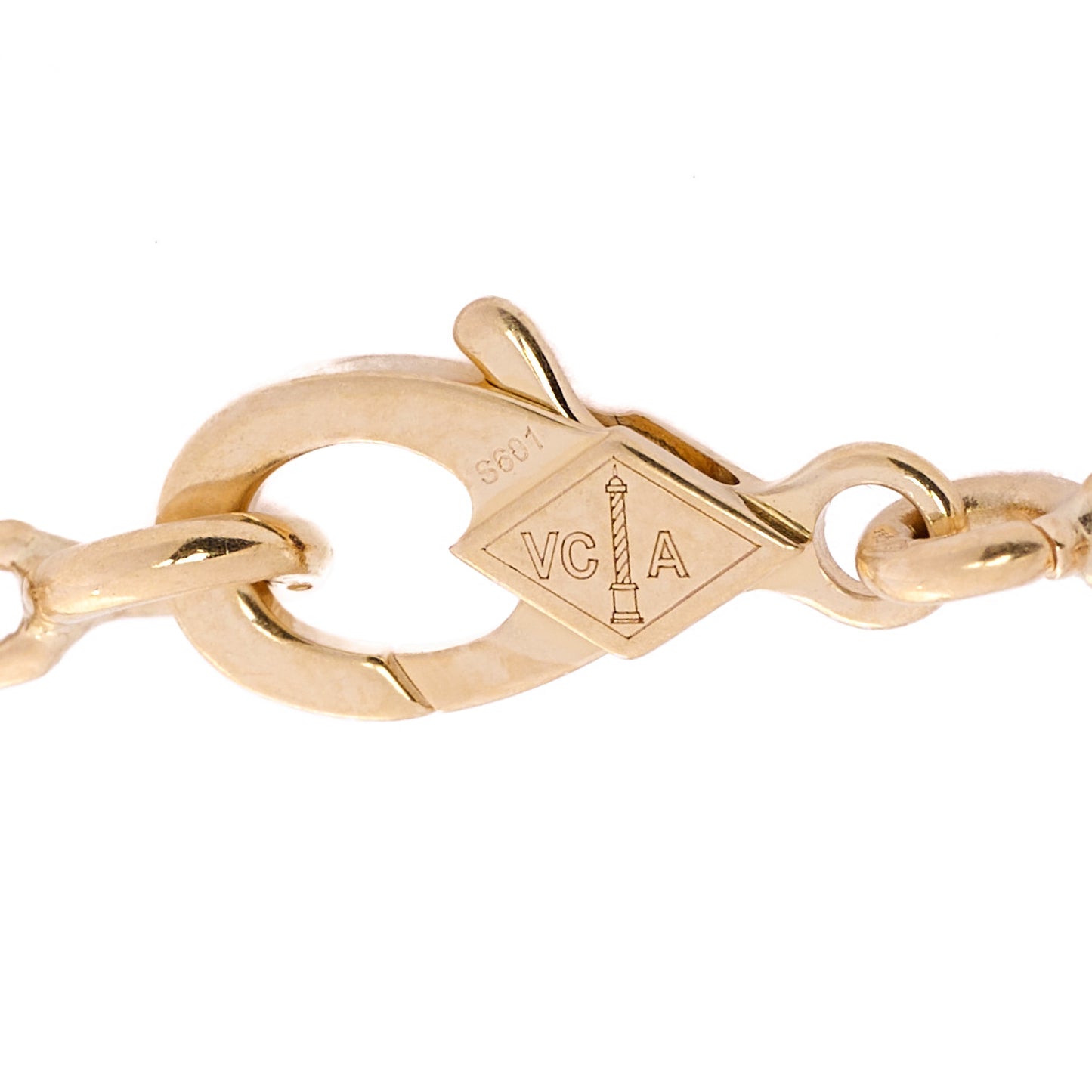 18K Yellow Gold Black Onyx 5 Motifs Vintage Alhambra Bracelet