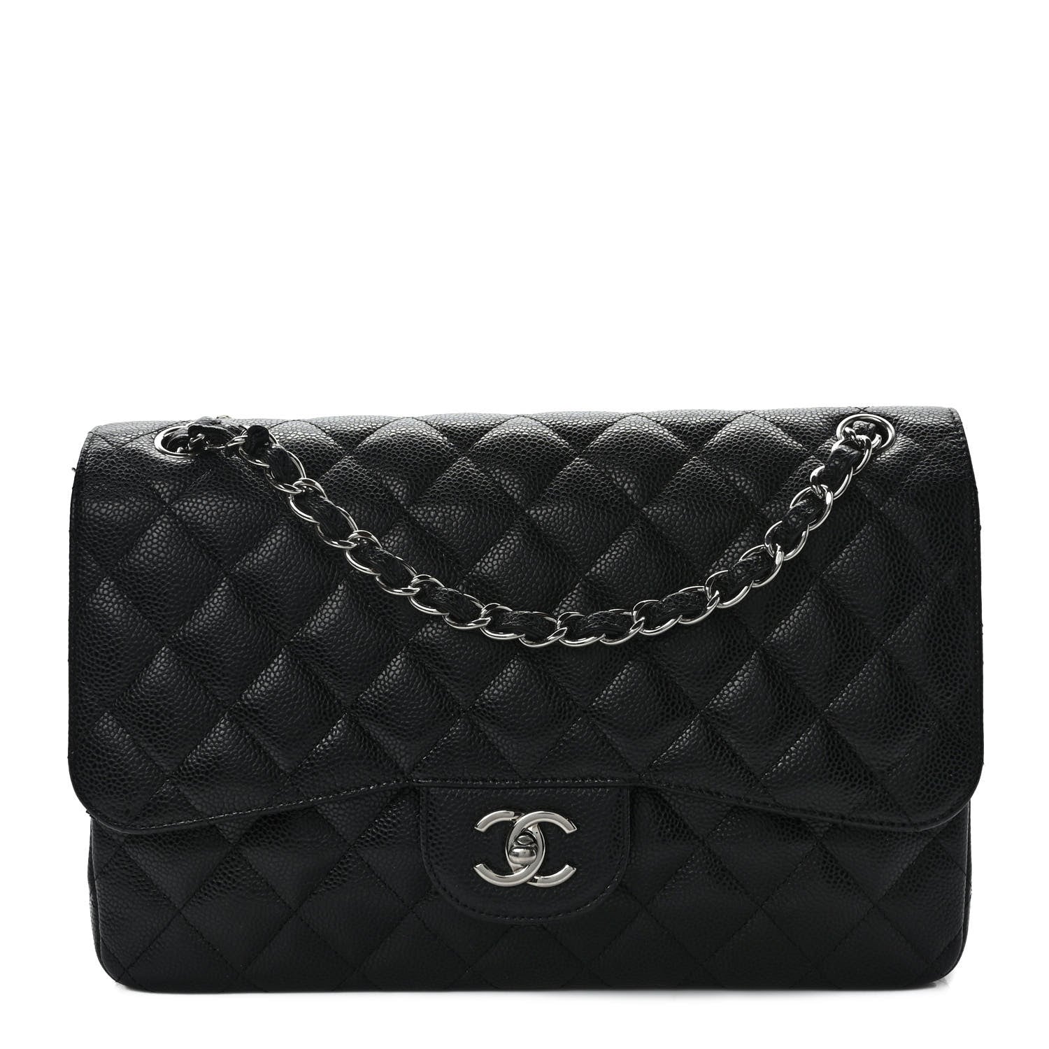 Chanel Caviar Quilted Jumbo Double Flap Black 1 of 11
