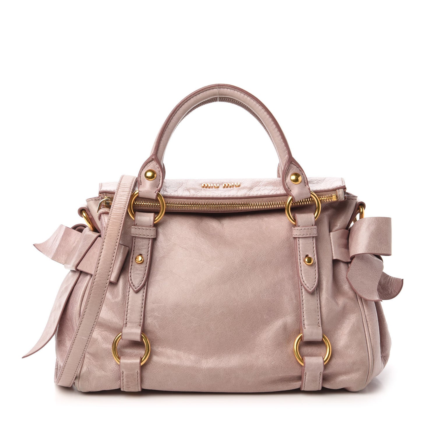 Vitello Lux Mini Bow Bag Mughetto