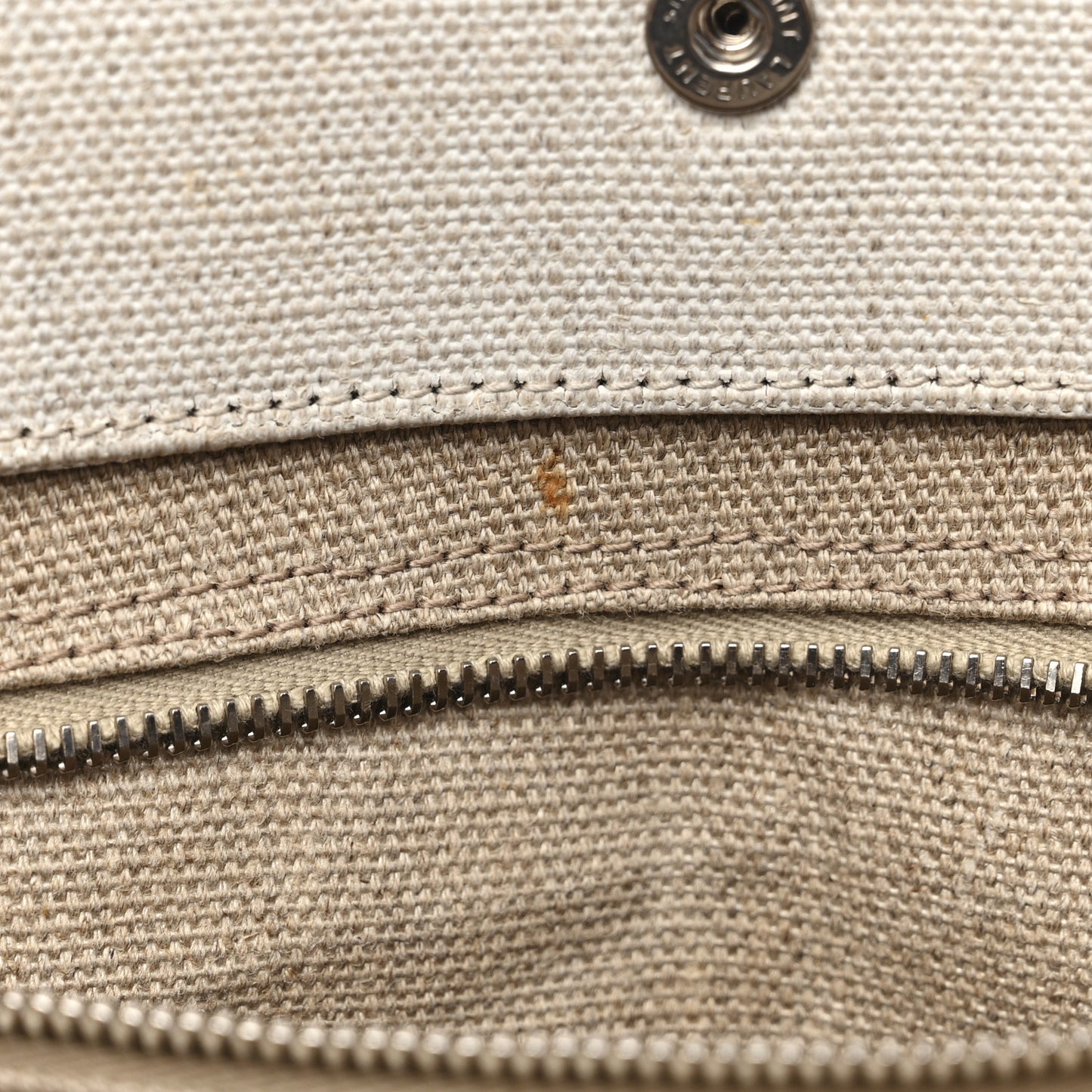 Linen Calfskin Rive Gauche Tote Optic White