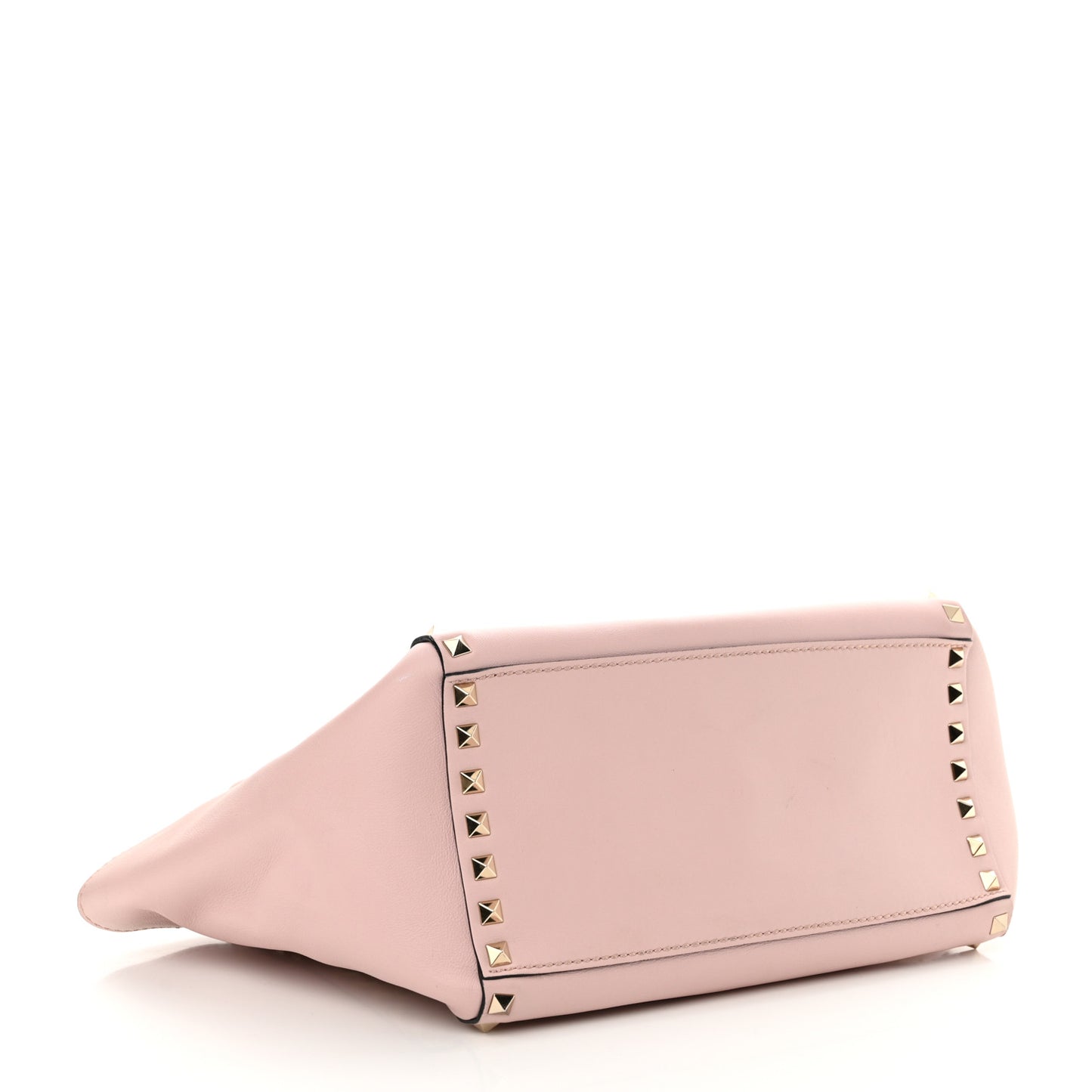 Vitello Small Rockstud Double Handle Tote Water Rose
