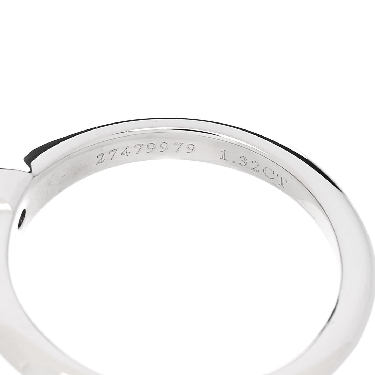 Platinum Diamond 1.32ct Solitaire Engagement Ring 49 4.75