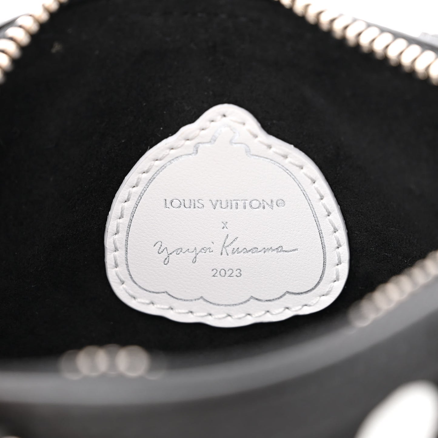 LV X YK Empreinte Infinity Dots Nano Speedy Bandouliere Black White