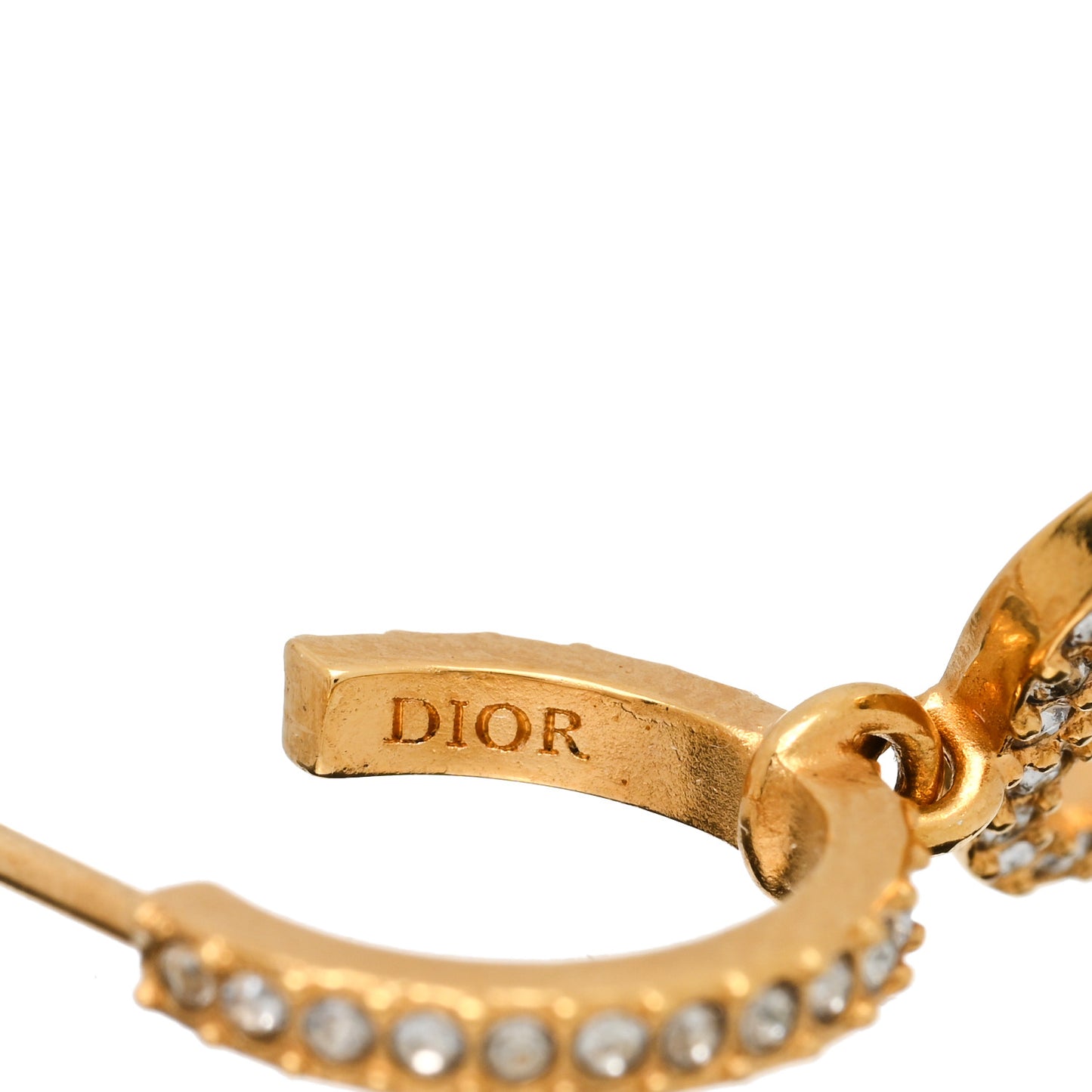 Crystal Clair D Lune Earrings Gold