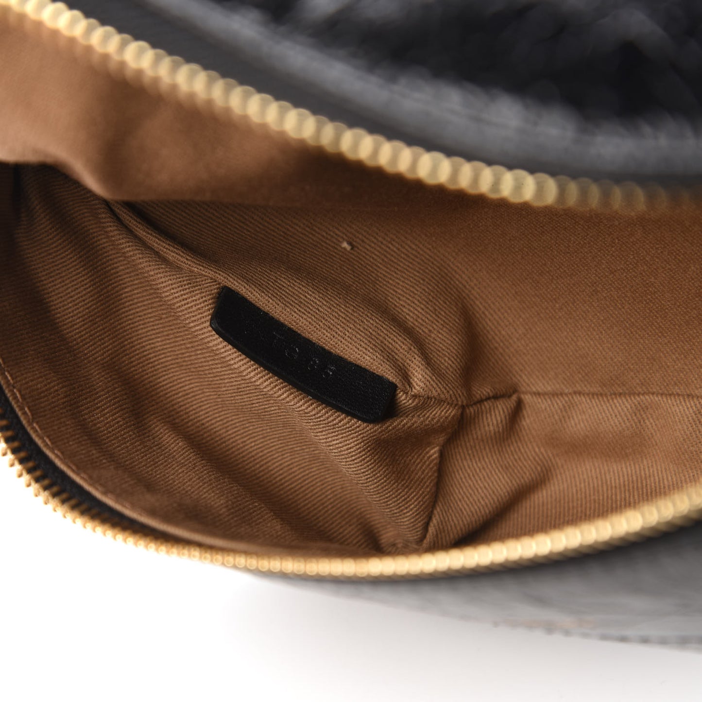 Crackle Calfskin ID Belt Bag Black