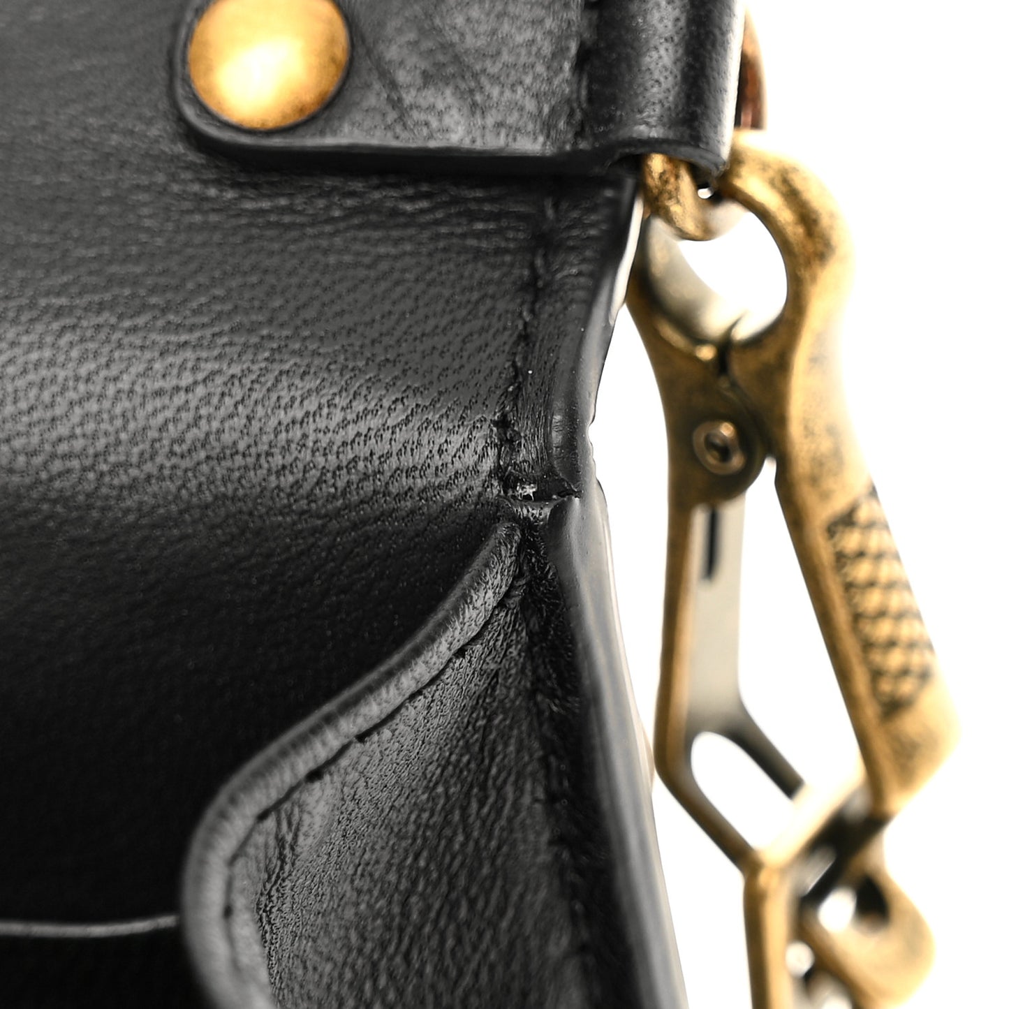Nappa Intrecciato Fringe Chain Wallet Black
