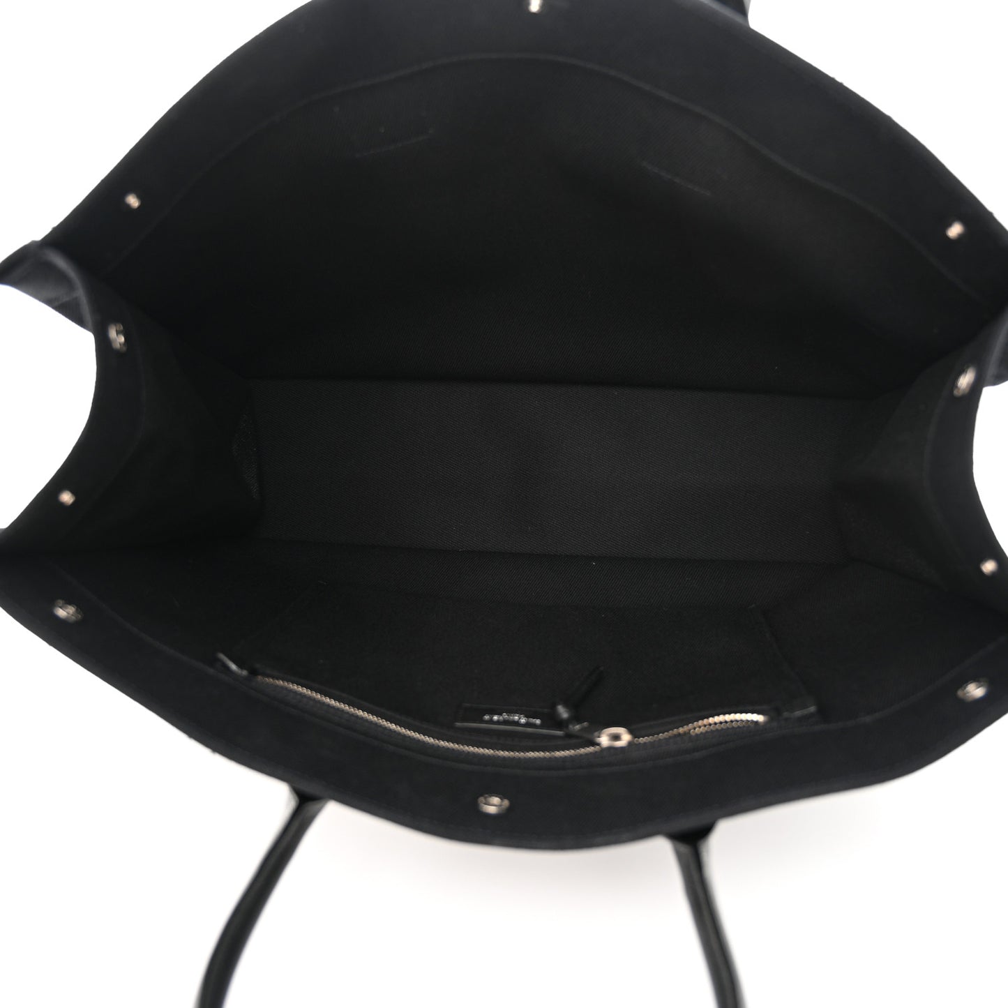 Linen Calfskin Rive Gauche Tote Black