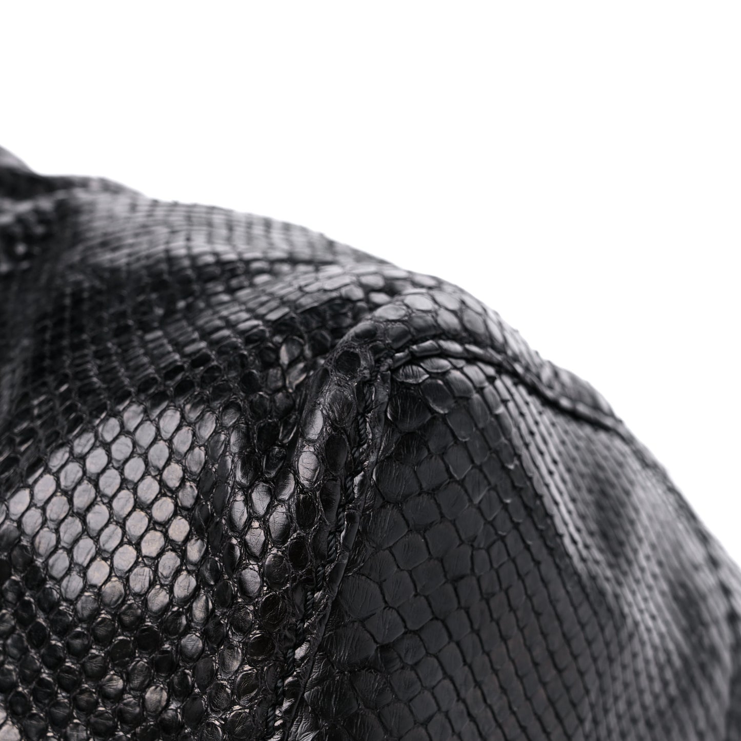 Snakeskin Shoulder Bag Black