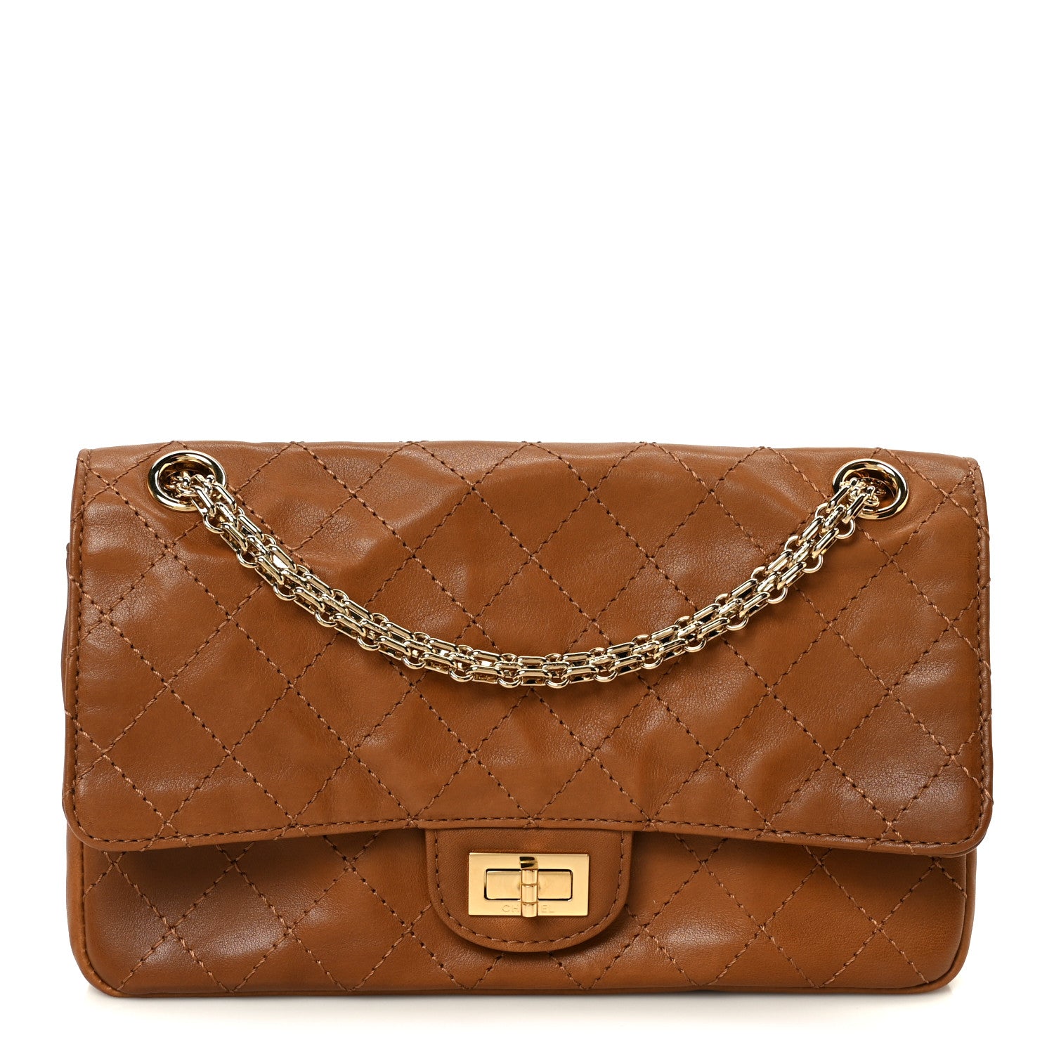 Chanel Lambskin Quilted Crush 2.55 Reissue 225 Flap Camel 1876122