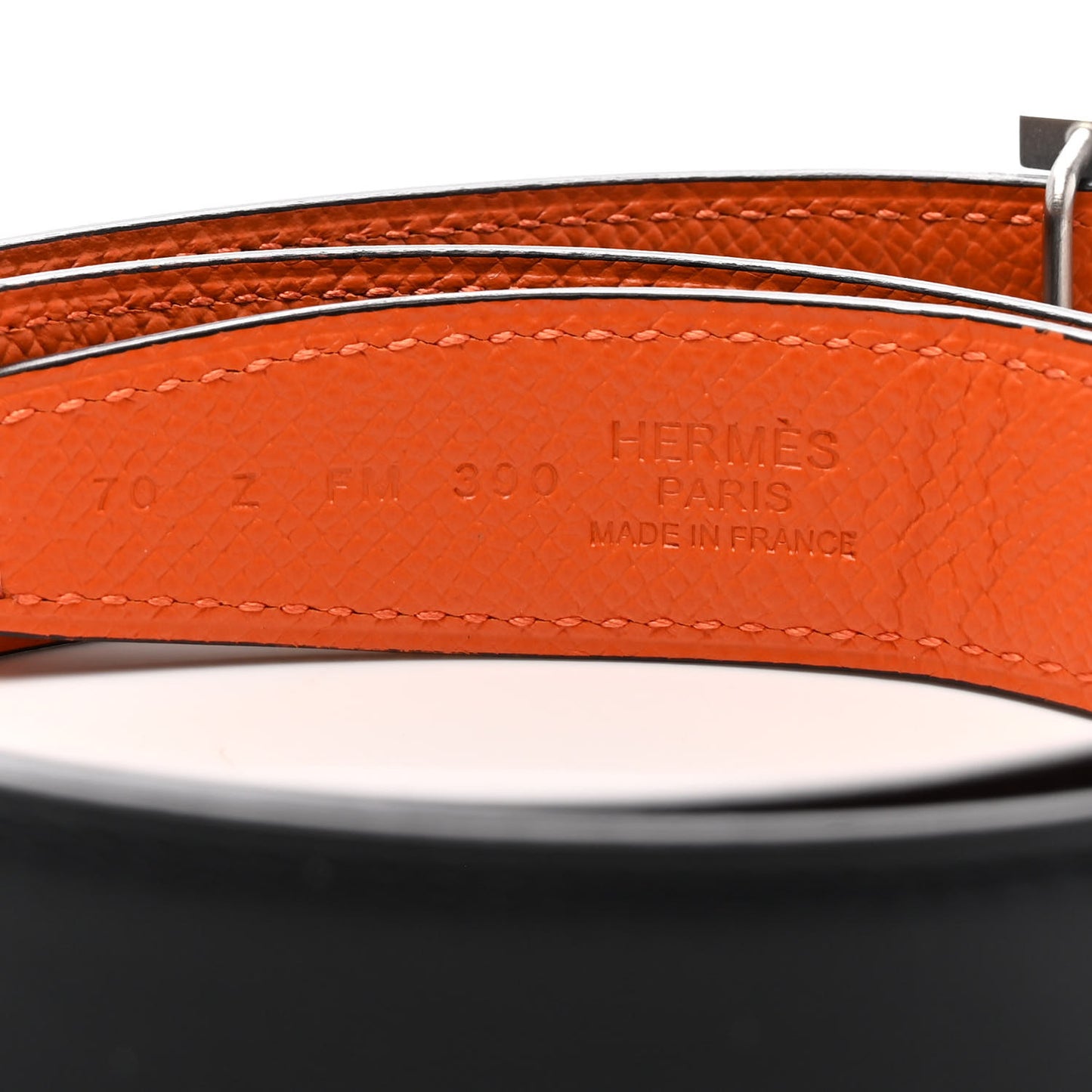 Swift Epsom 24mm Mini Constance H Belt 70 Black Orange