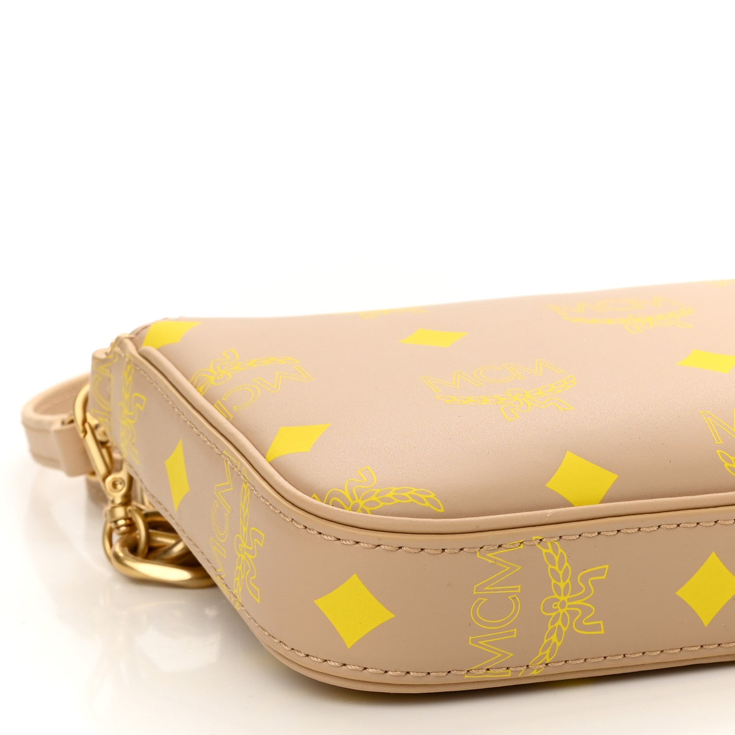 Calfskin Color Splash Mini Pouch on Chain Croissant