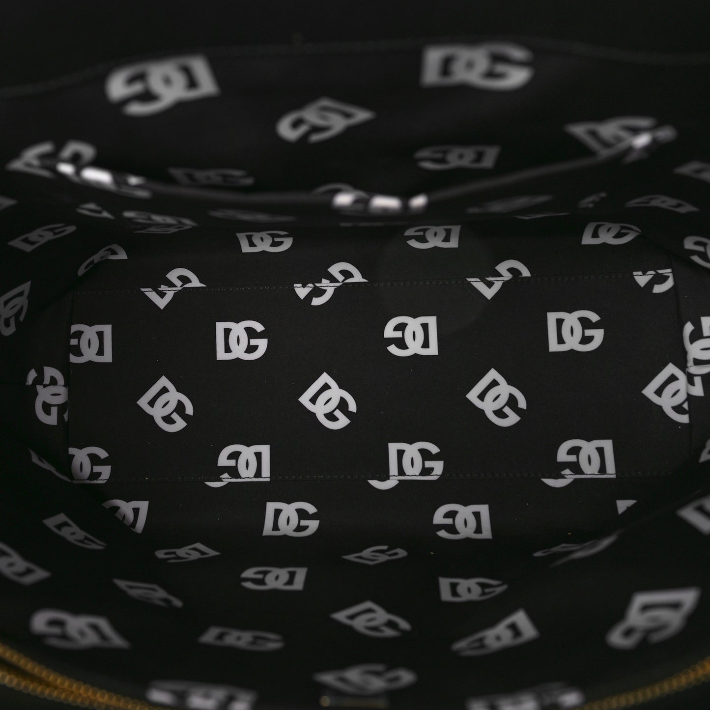 Calfskin DG Logo Shopper Tote Black