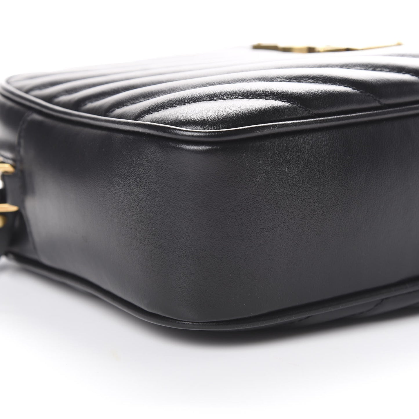 Calfskin Matelasse Monogram Lou Camera Bag Black