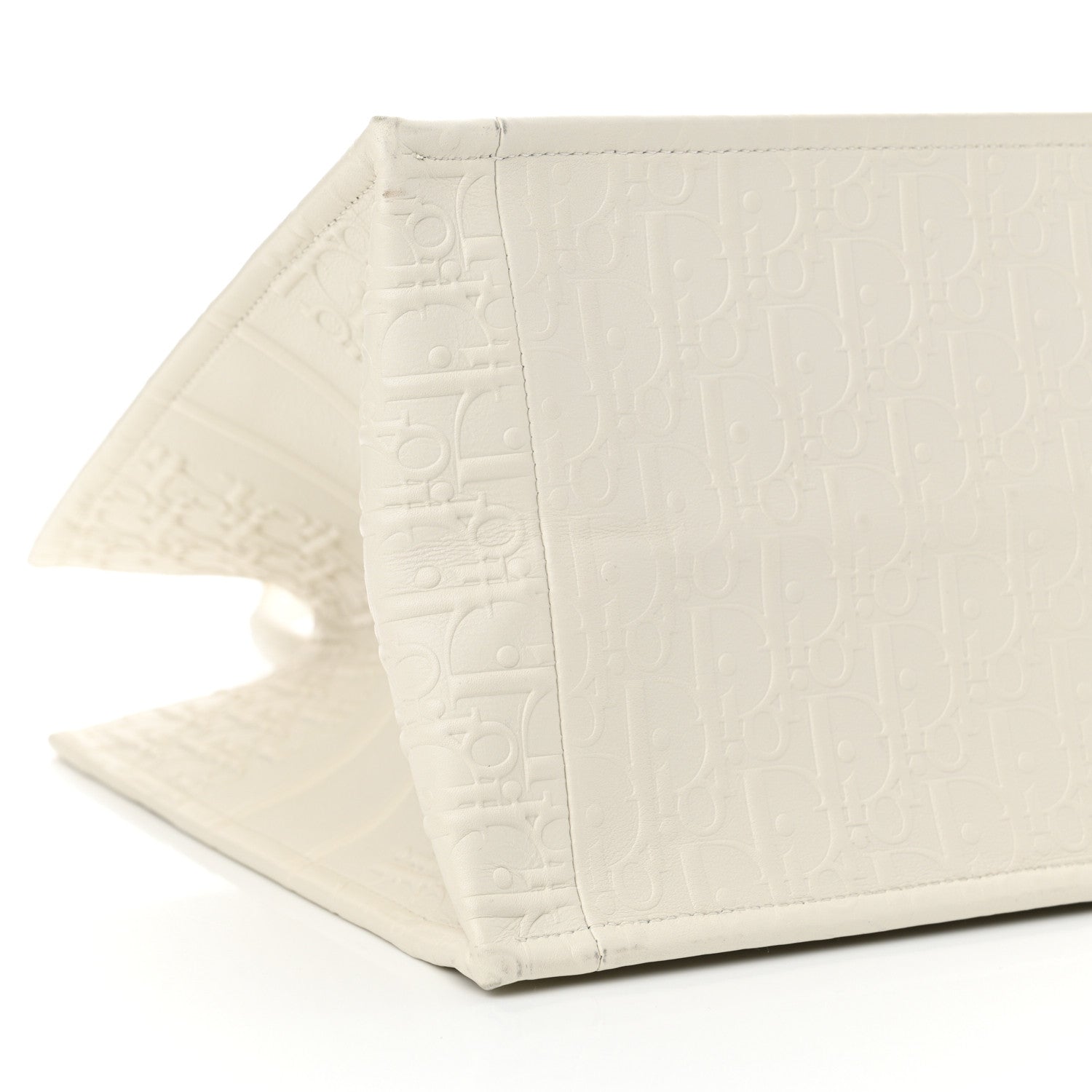 Christian Dior Oblique Calfskin Embossed Medium Book Tote Ivory 9 of 11