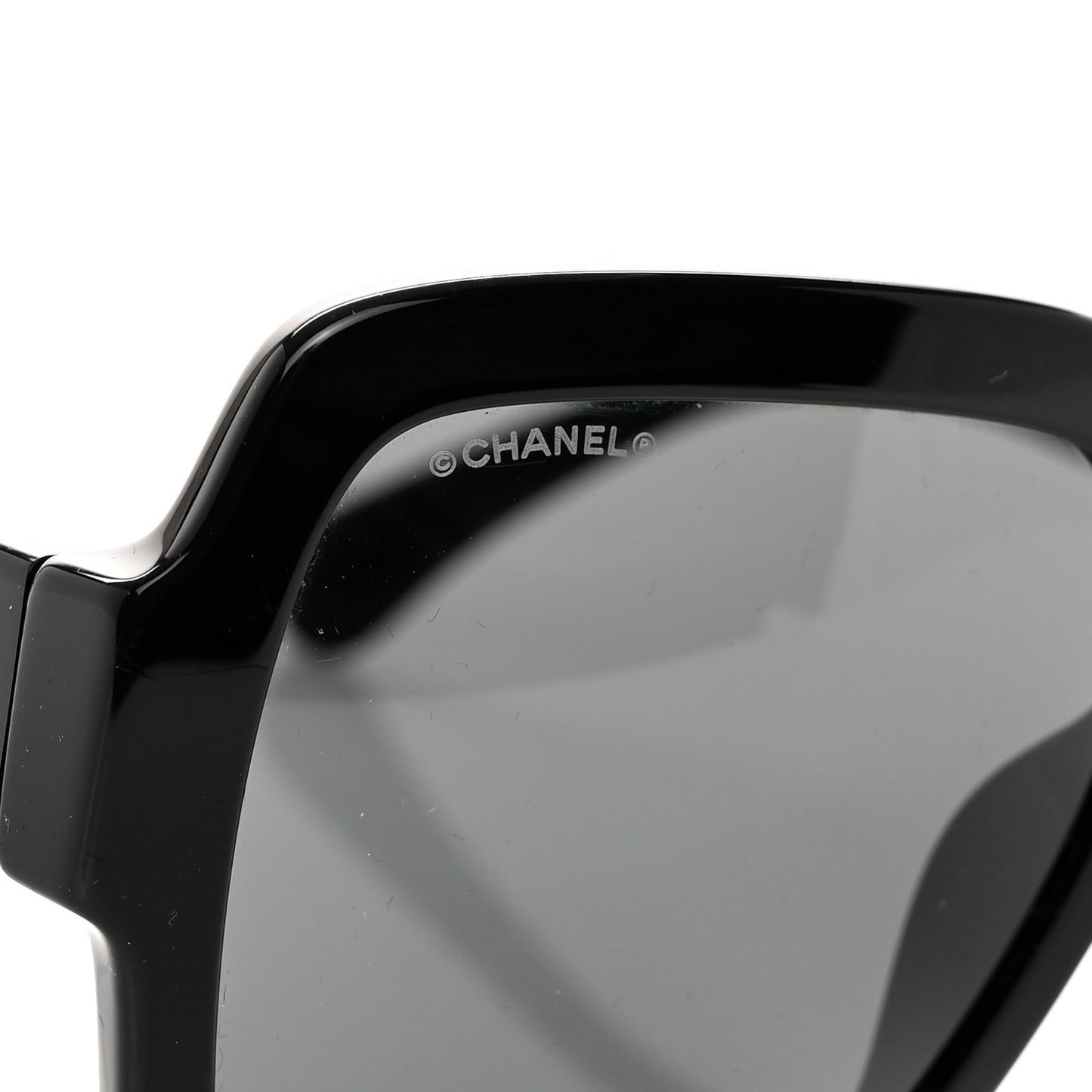 Acetate Square Heart Sunglasses 5479-A Black