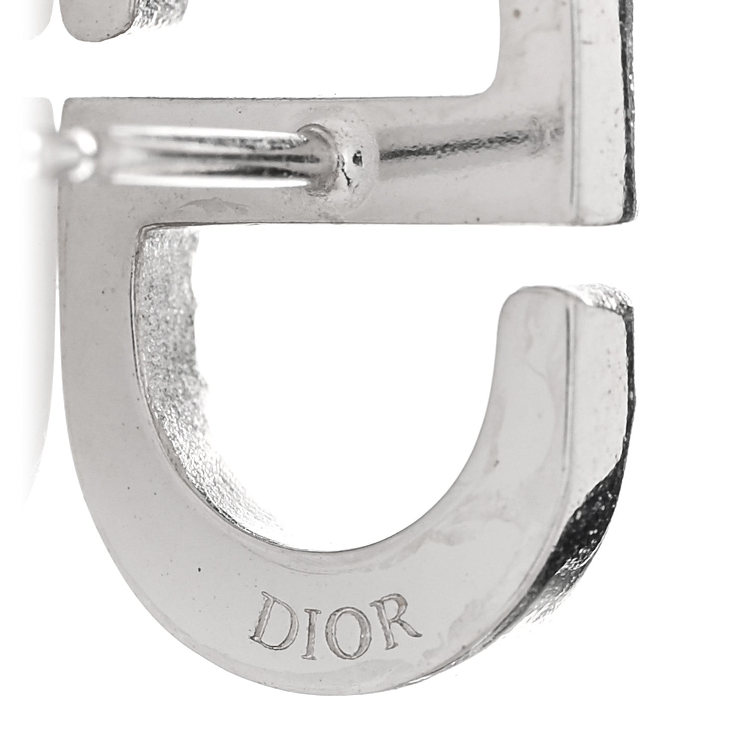 Christian Dior Crystal Petit CD Stud Earrings Silver 4 of 4