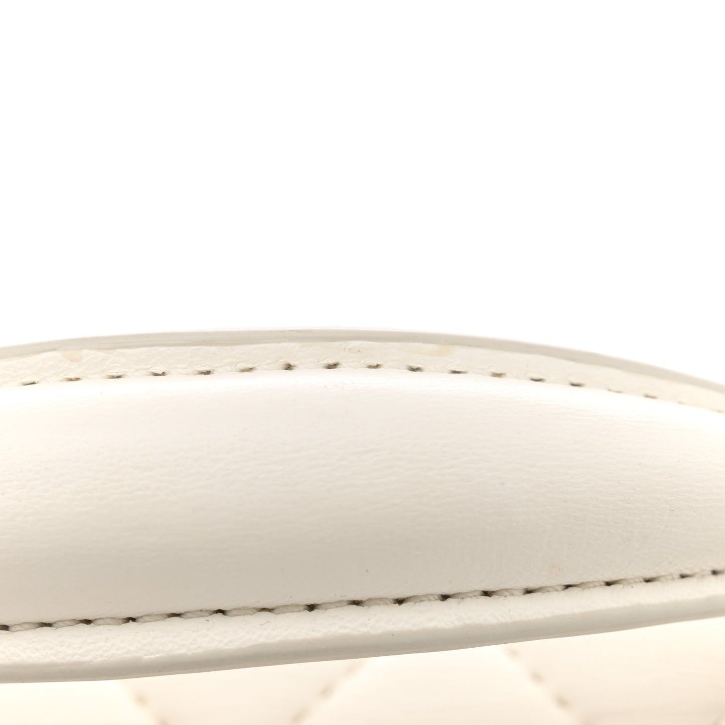 Lambskin Quilted Mini Lion Charm Top Handle Rectangular Flap White