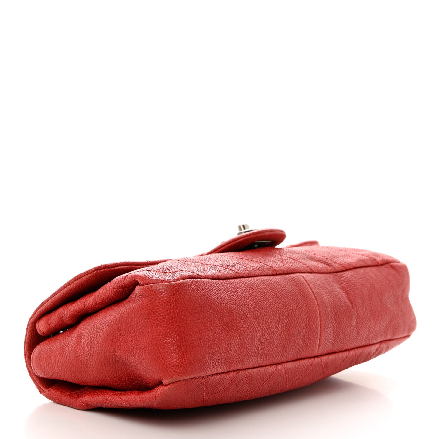 Caviar Quilted Medium Simply CC Flap Red