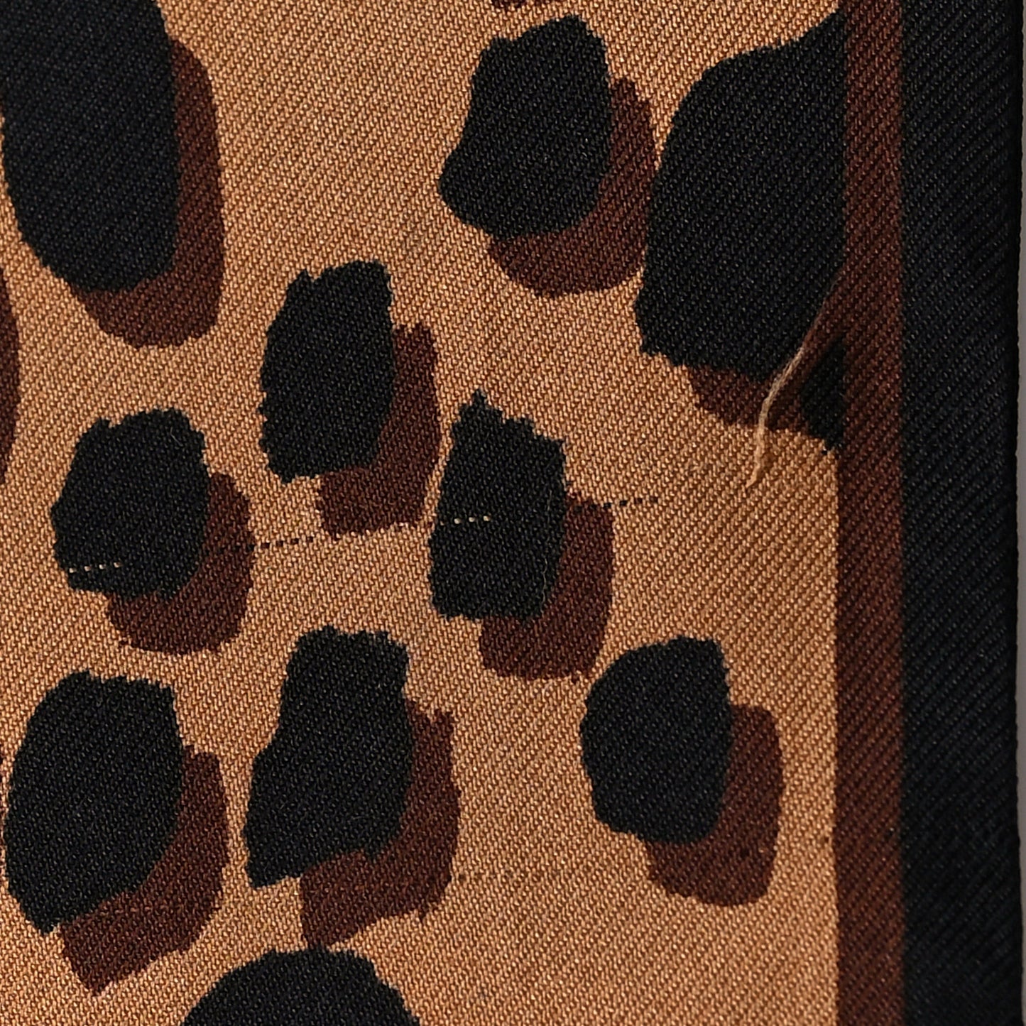 Silk Leopard Bandeau Scarf Marron