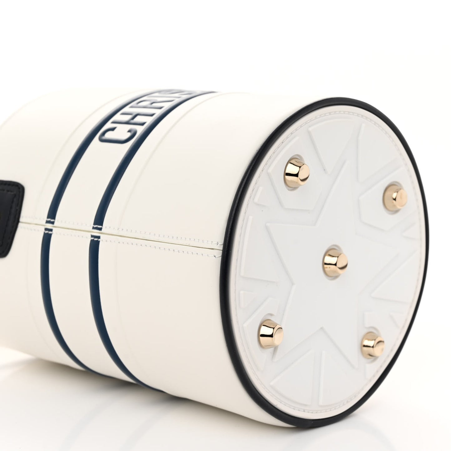 Calfskin Small Dior Vibe Bucket White Blue
