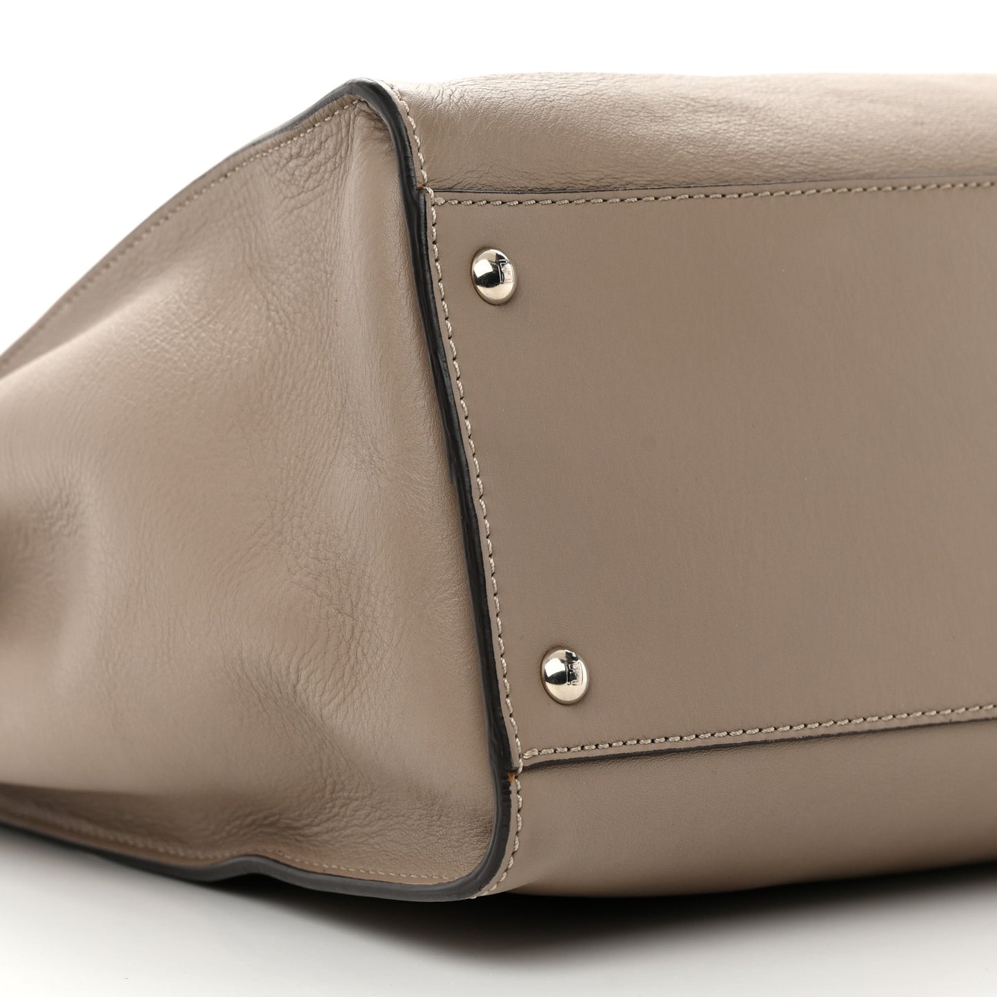 Vitello Seta Plexiglass Granite Large Peekaboo Iconic Satchel Tortora